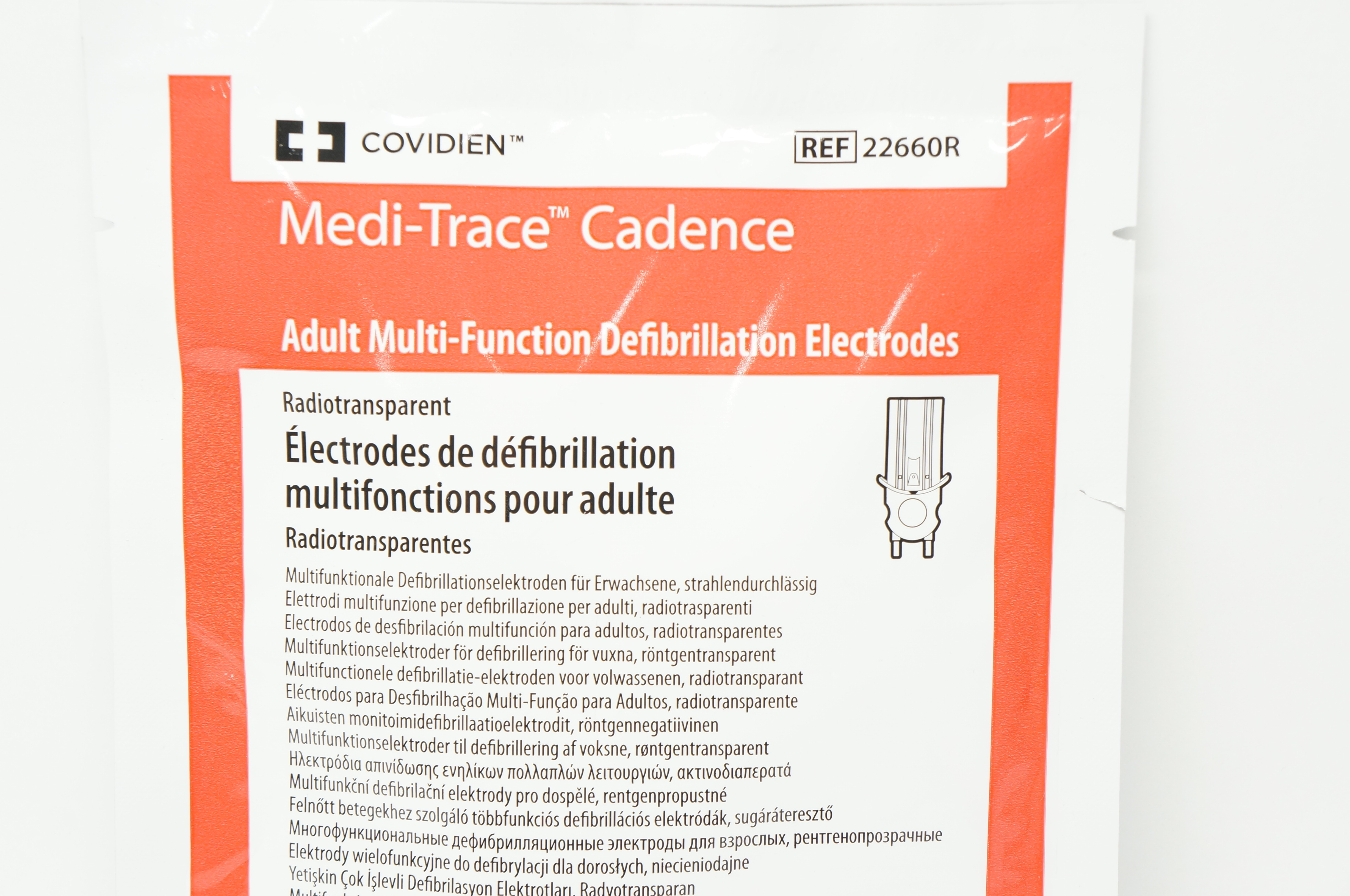Covidien 22660R Medi-Trace Adult Multi-Function Defibrillation Electrodes >22Ibs
