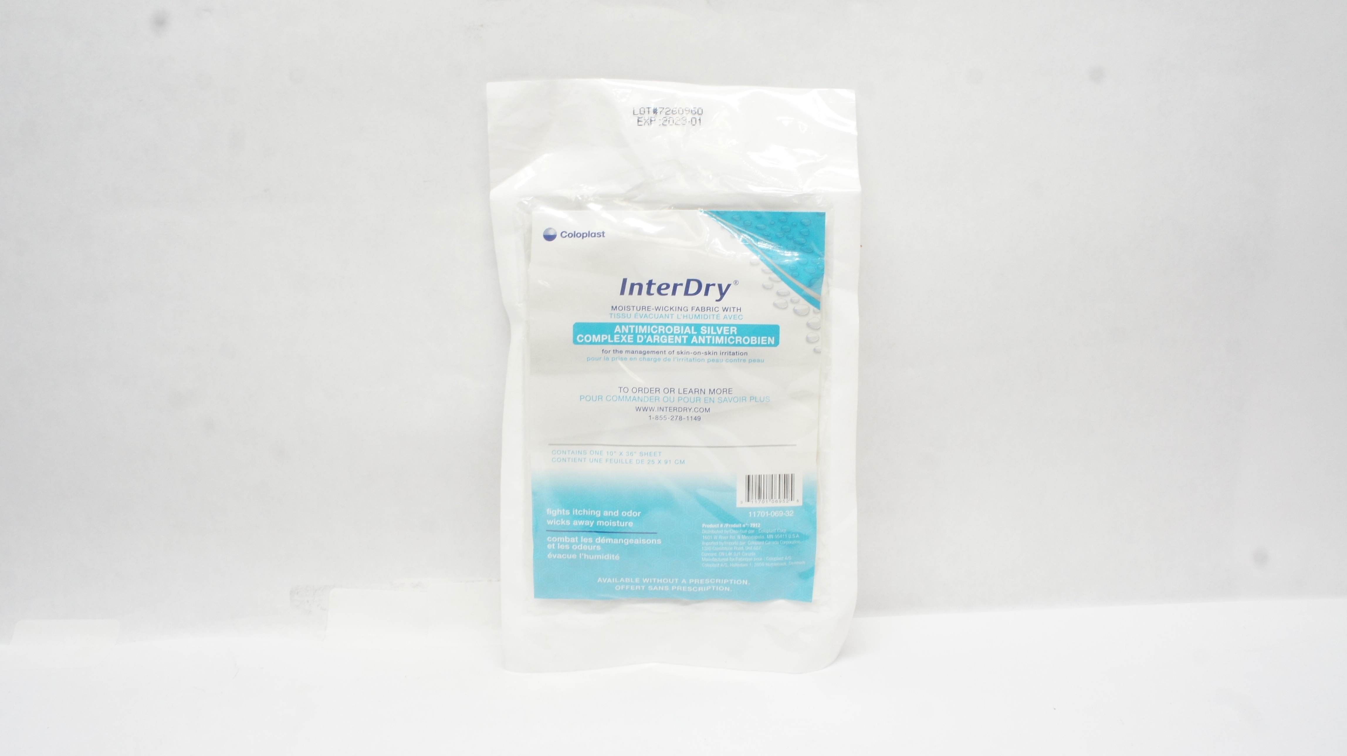 Coloplast 7912 InterDry Antimicrobial Silver 10inch x 36inch (x)
