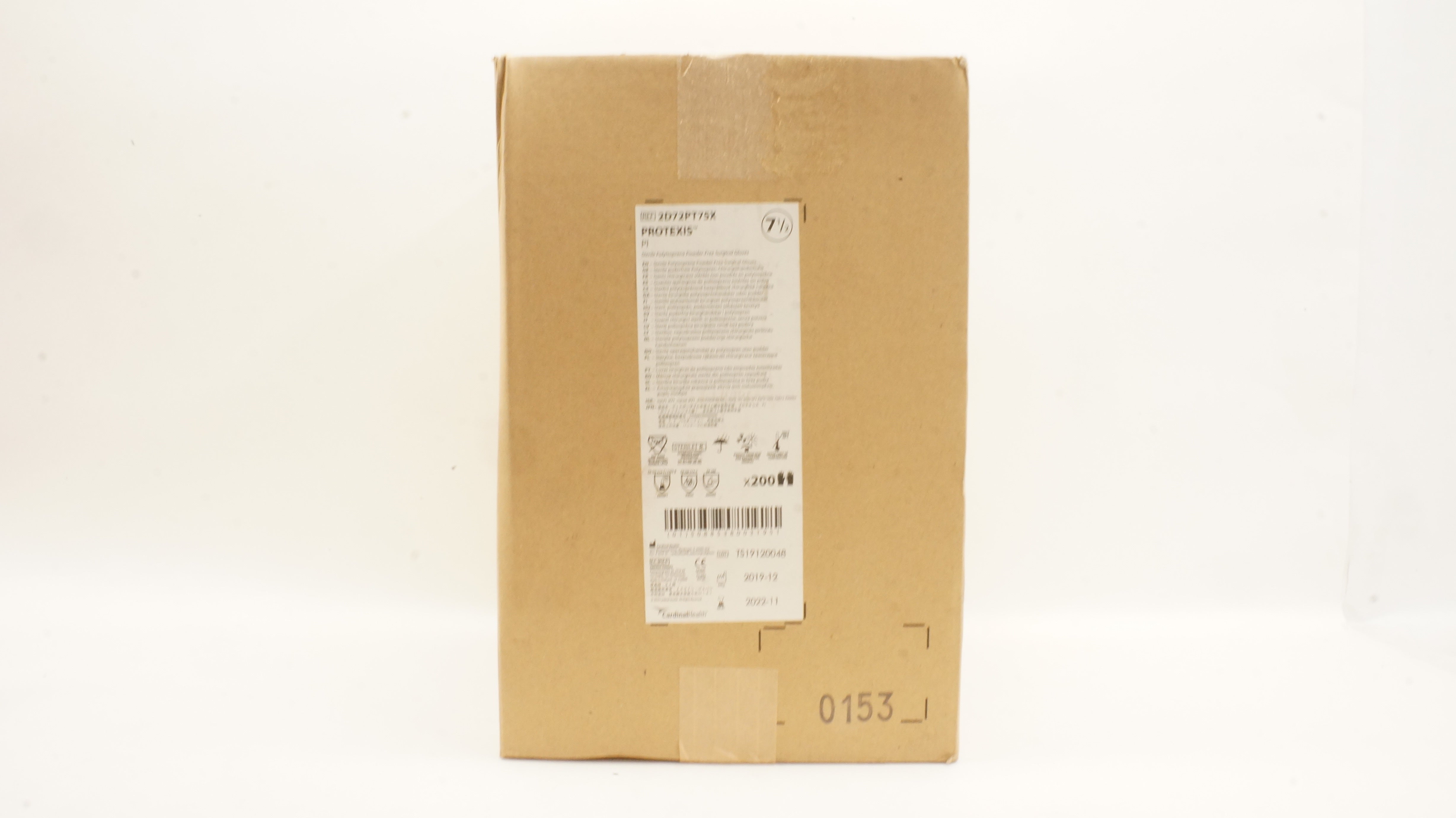 Cardinal Health 2D72PT75X PROTEXIS Pl Powder-Free Gloves Size 7-1/2 -Case of 200