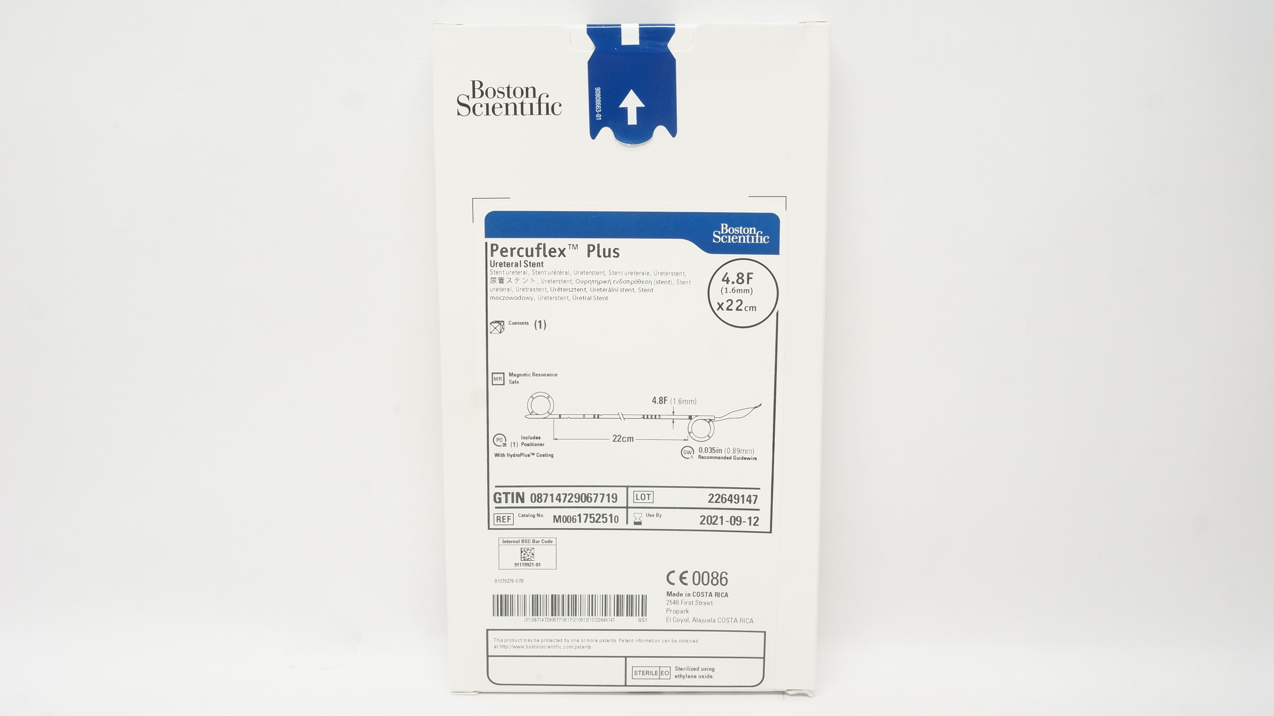 Boston Scientific 175251 Percuflex Plus Ureteral Stnt 4.8F x 22cm (x)