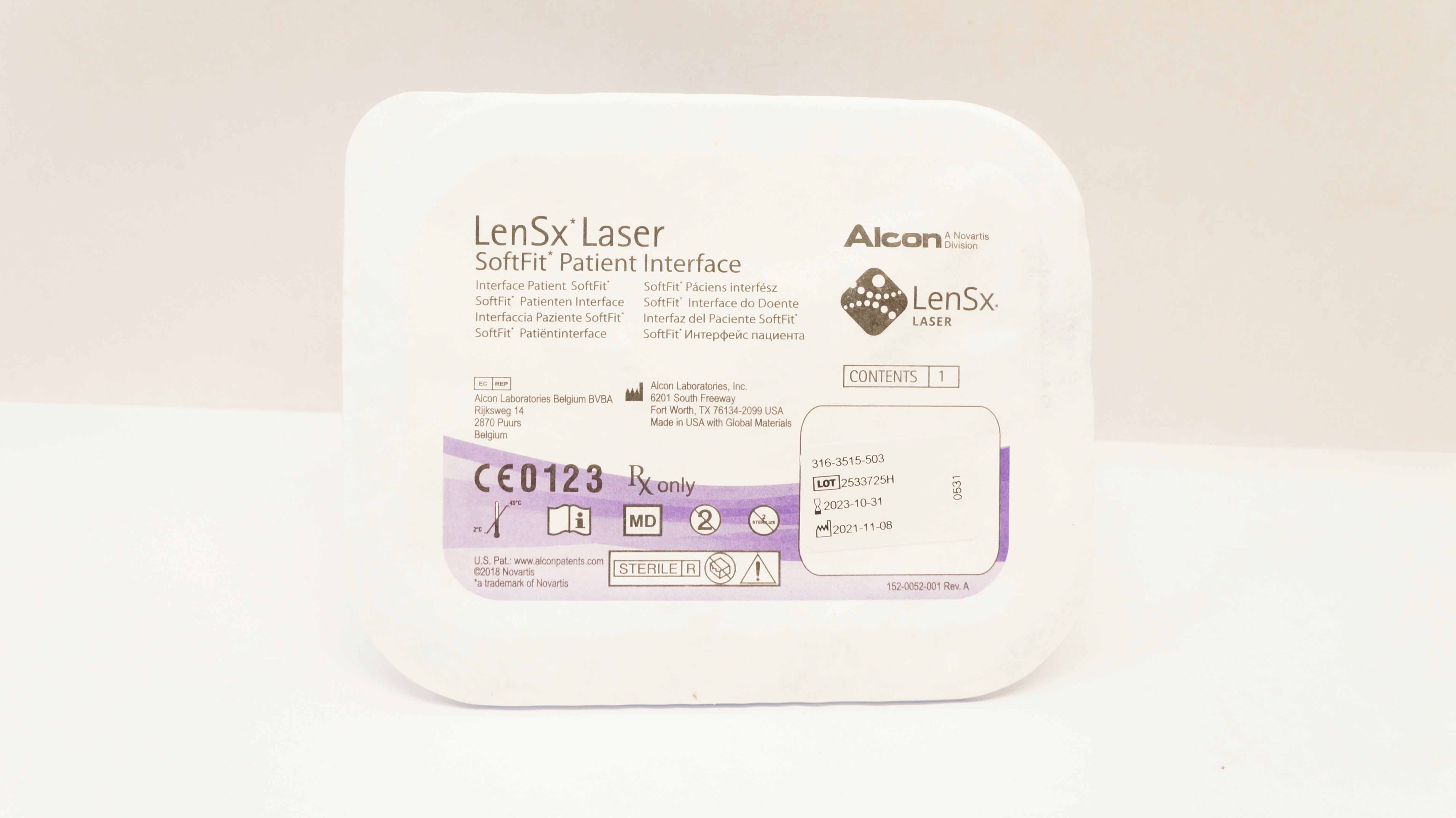 Alcon LenSx Laser SoftFit Patient Interface