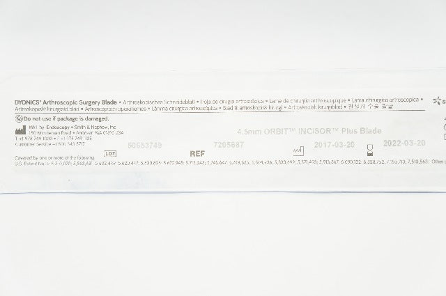 Smith&Nephew 7205687 Dyonics Arthroscopic Surgery Blade 4.5mm (x)