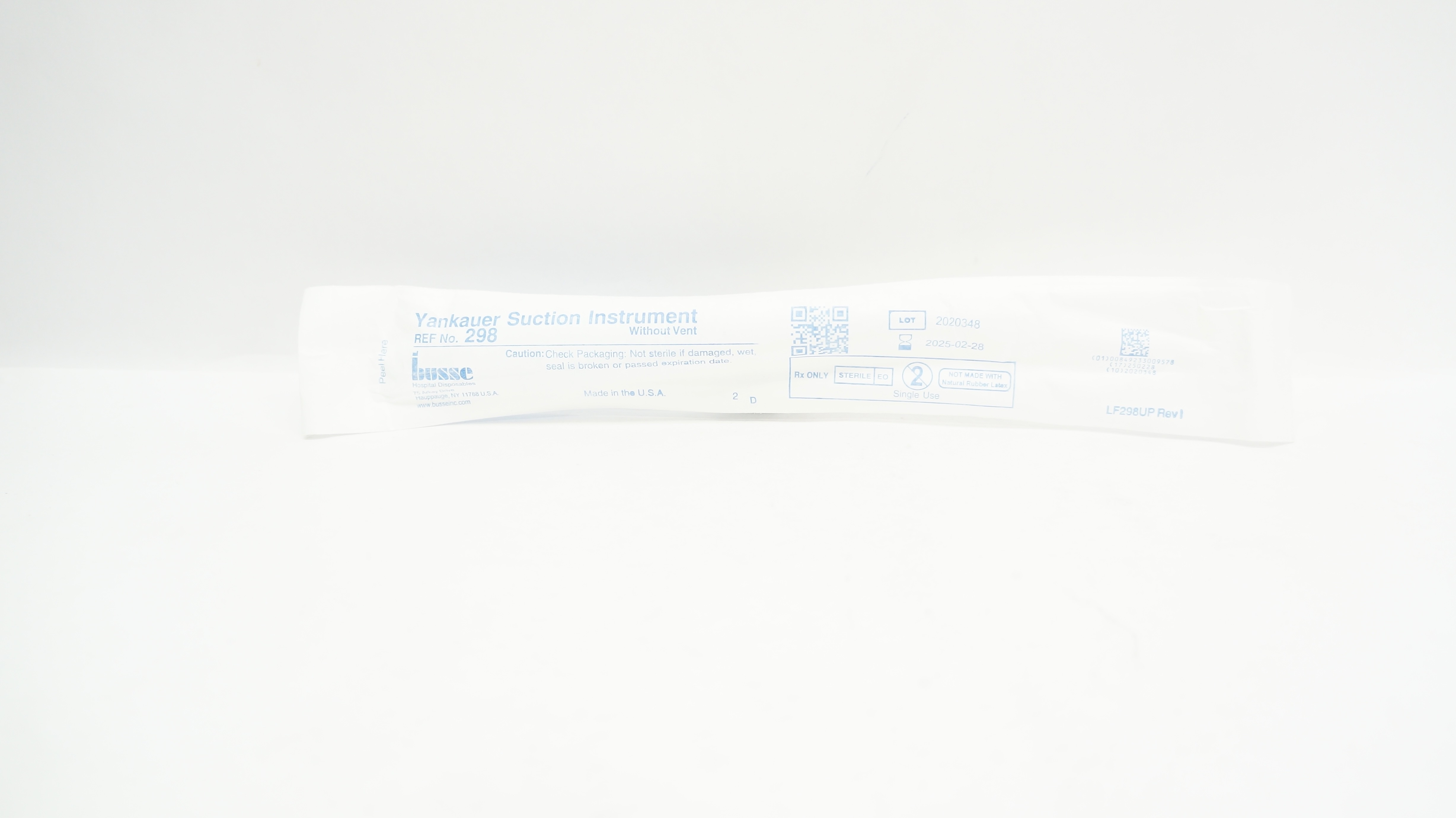 Busse 298 Yankauer Suction Instrument Without Vent