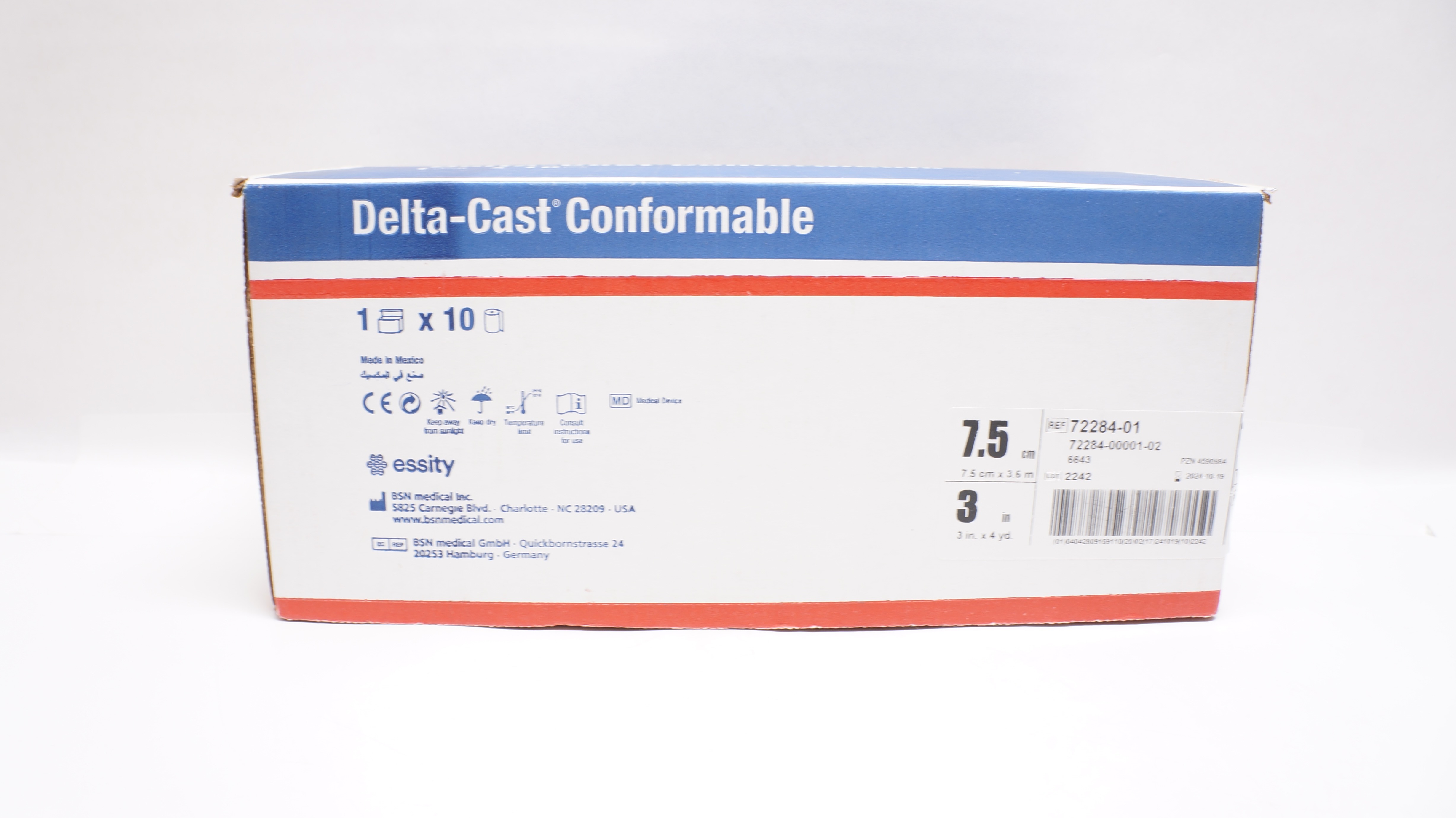 BSN 72284-01 Delta-Cast Plus Polyester Cast Tape 3inch x 4yd - Box of 10