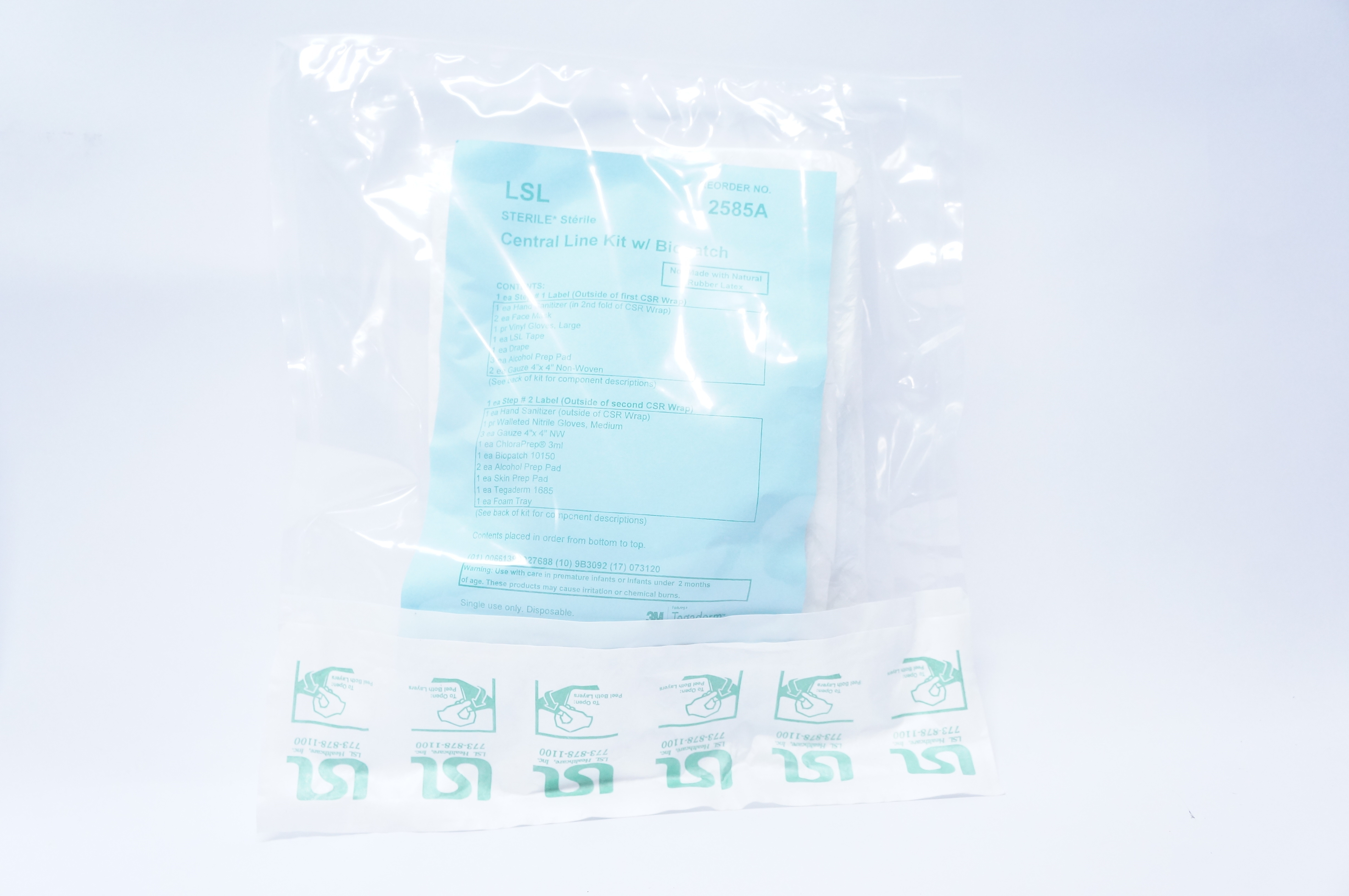 LSL 2585A Sterile Central Line Kit With Biopatch