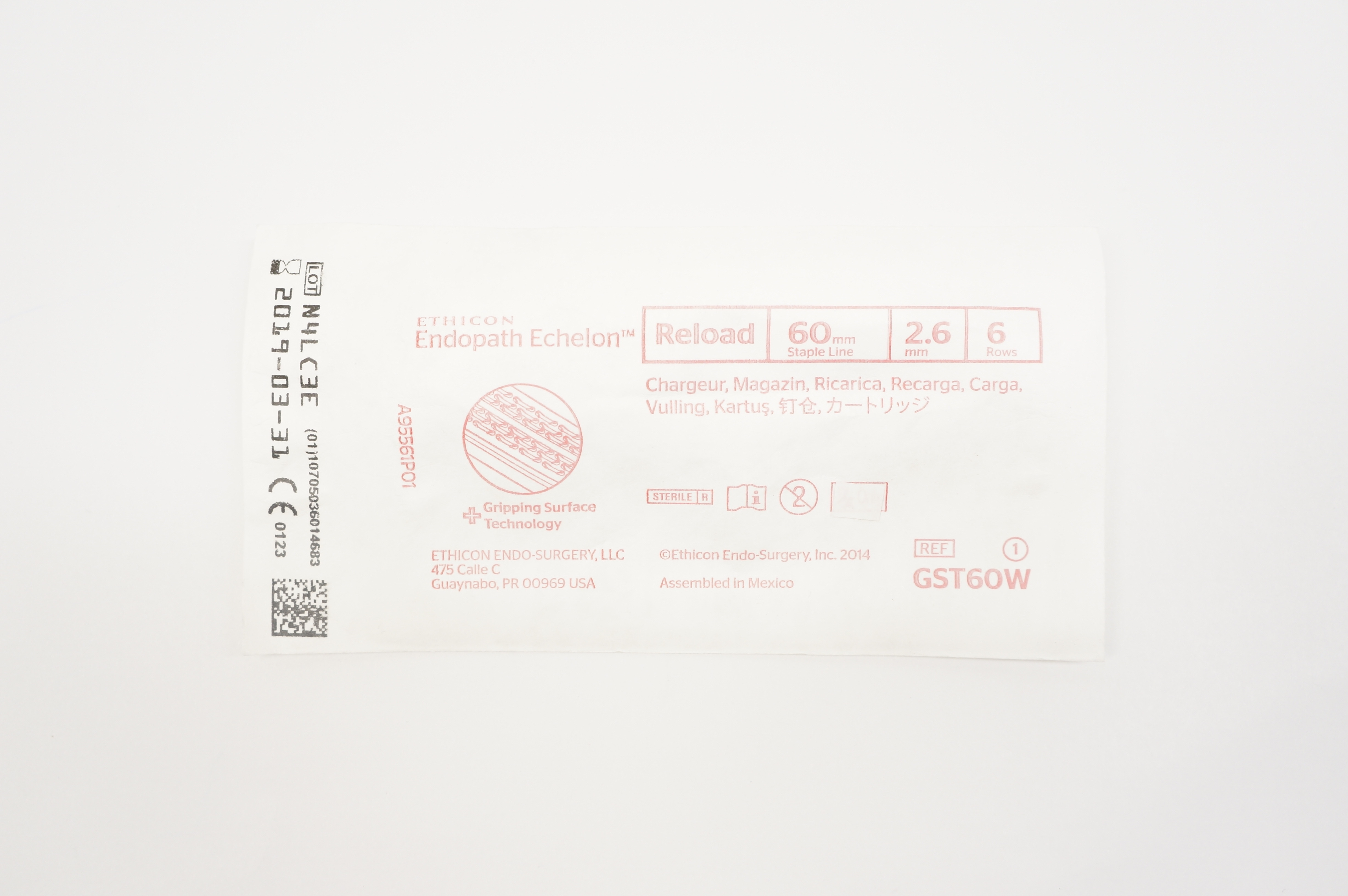 Ethicon GST60W Endopath Echelon, Reload 60 mm x 2.6 mm, 6 Rows (x)