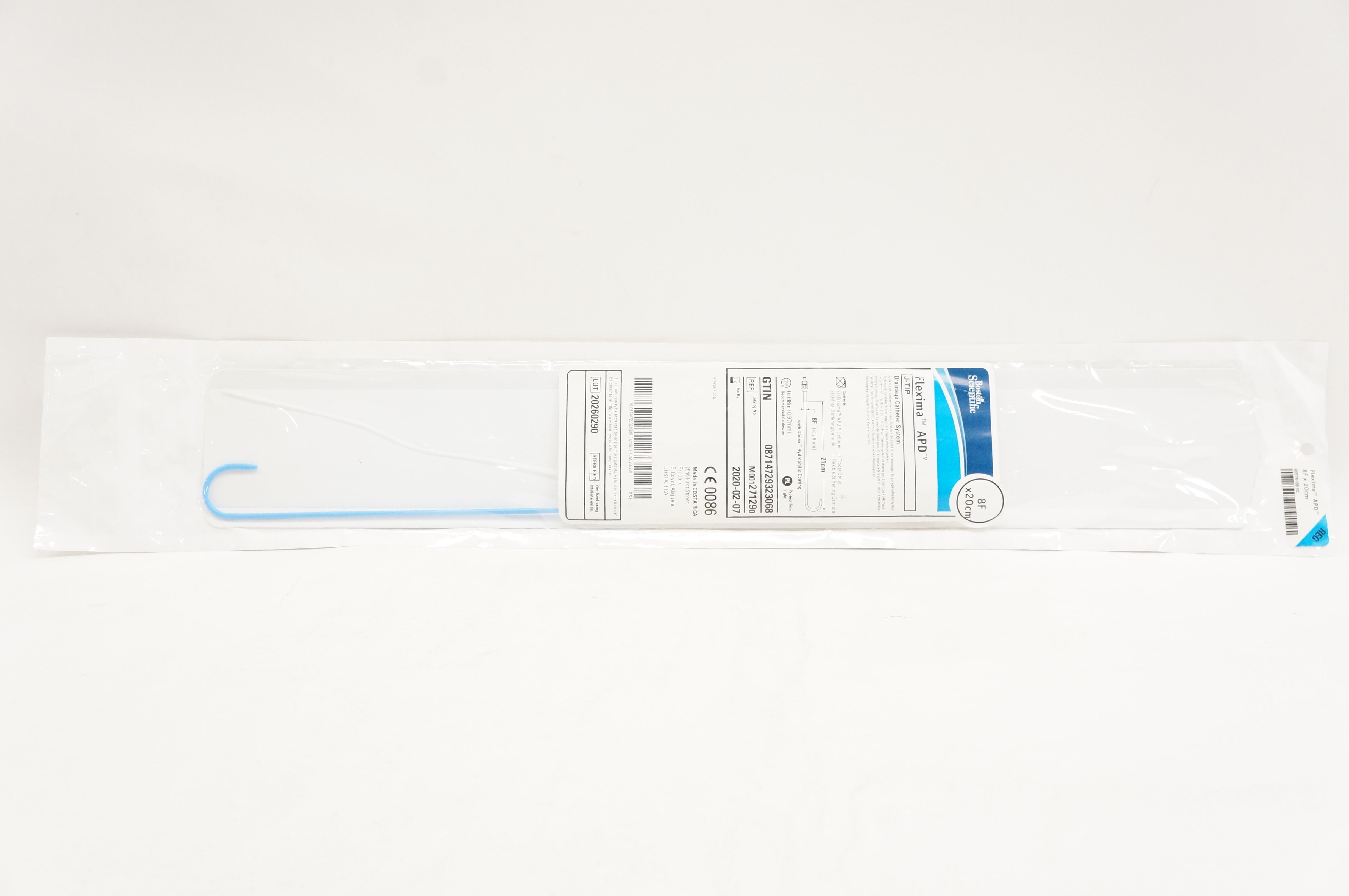 Boston Scientific 27129 Flexima APD J-Tip Drainage Cath. System 8F x 20cm (x)