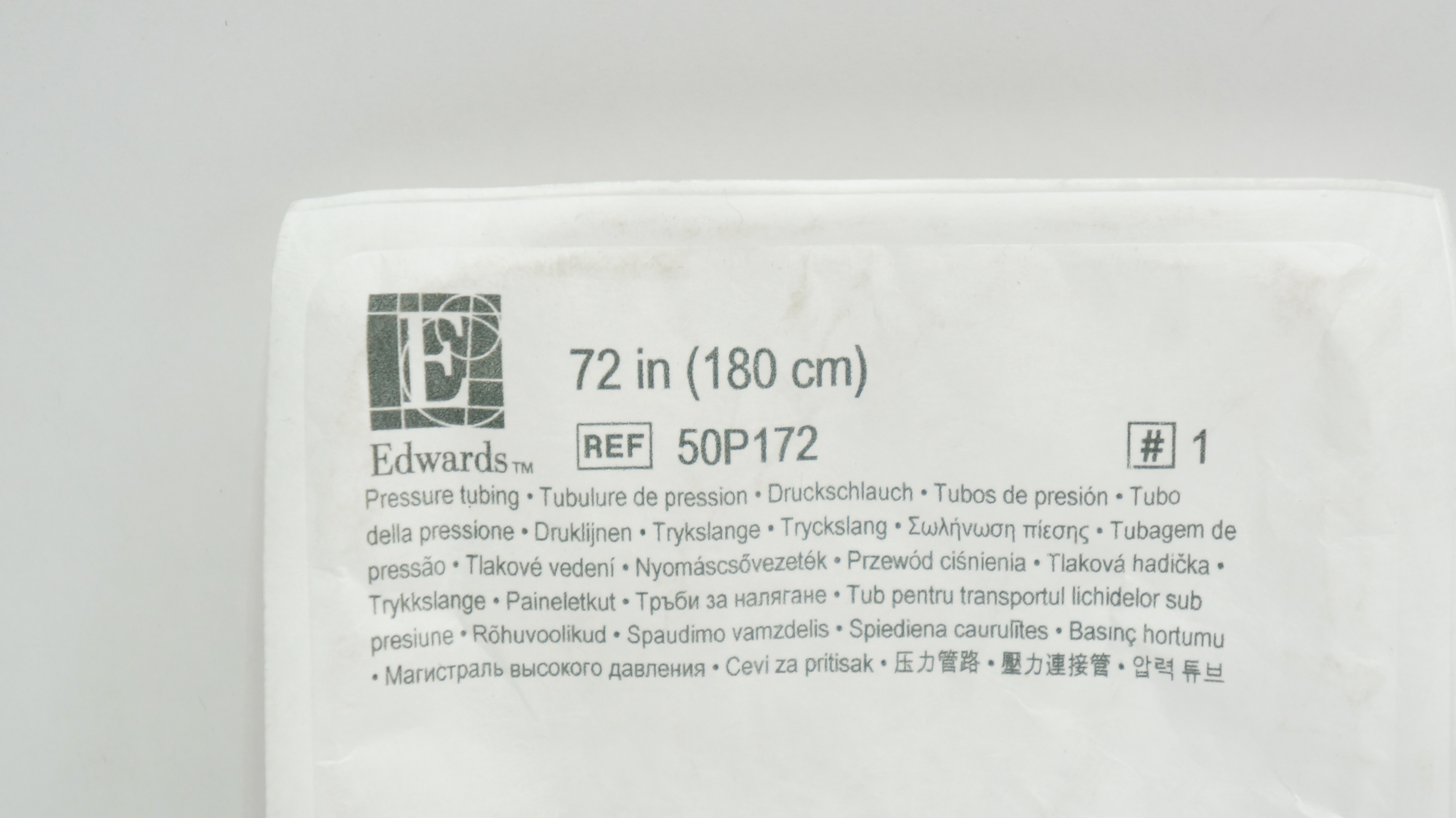 Edwards Lifesciences 50P172 Pressure Tubing 72 inch