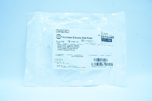 Bard 0070440 Davol Hubless Silicone Flat Drain 3/8inch x 7.9inch