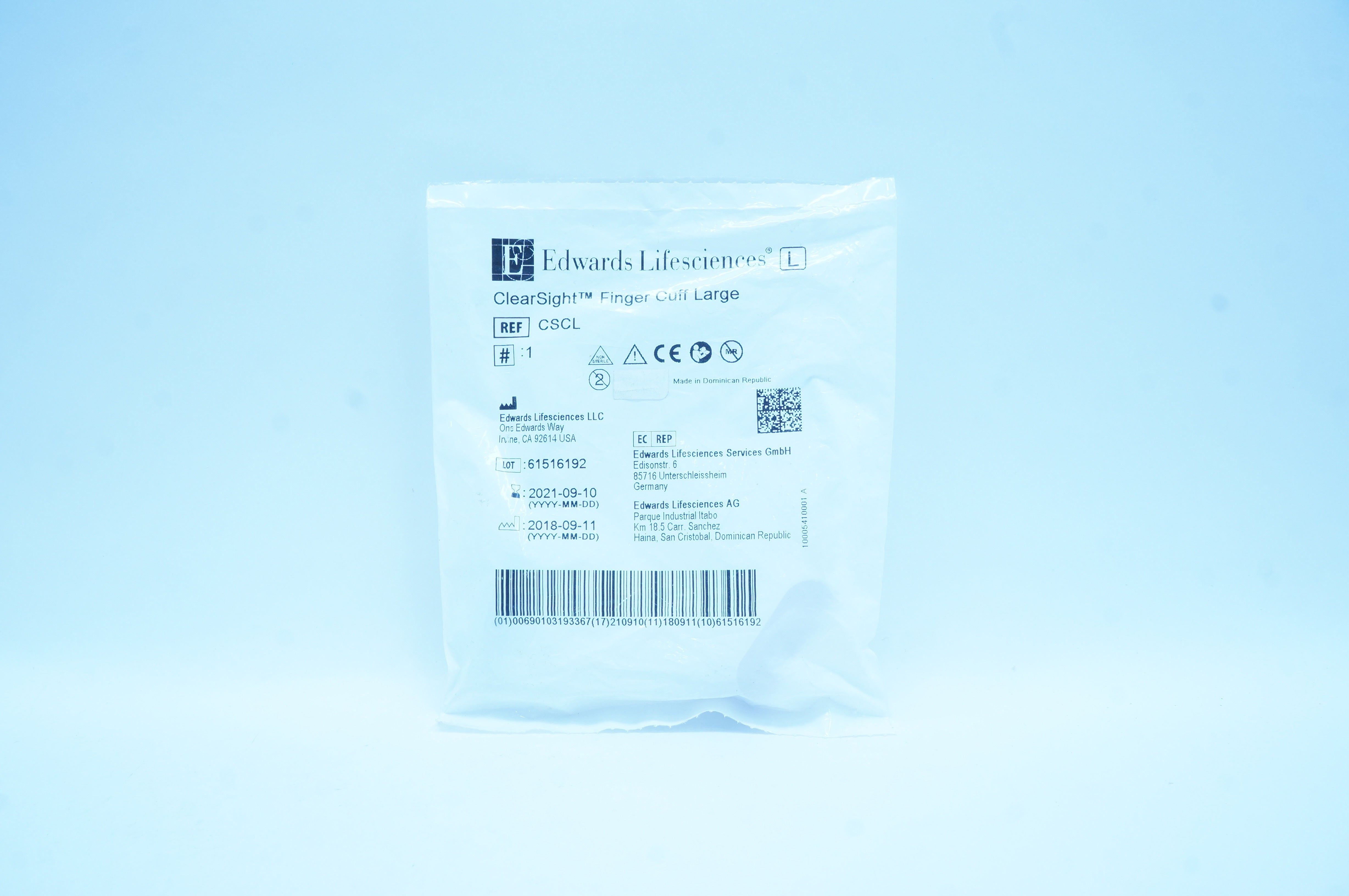 Edwards Lifesciences CSCL ClearSight Finger Cuff, Large