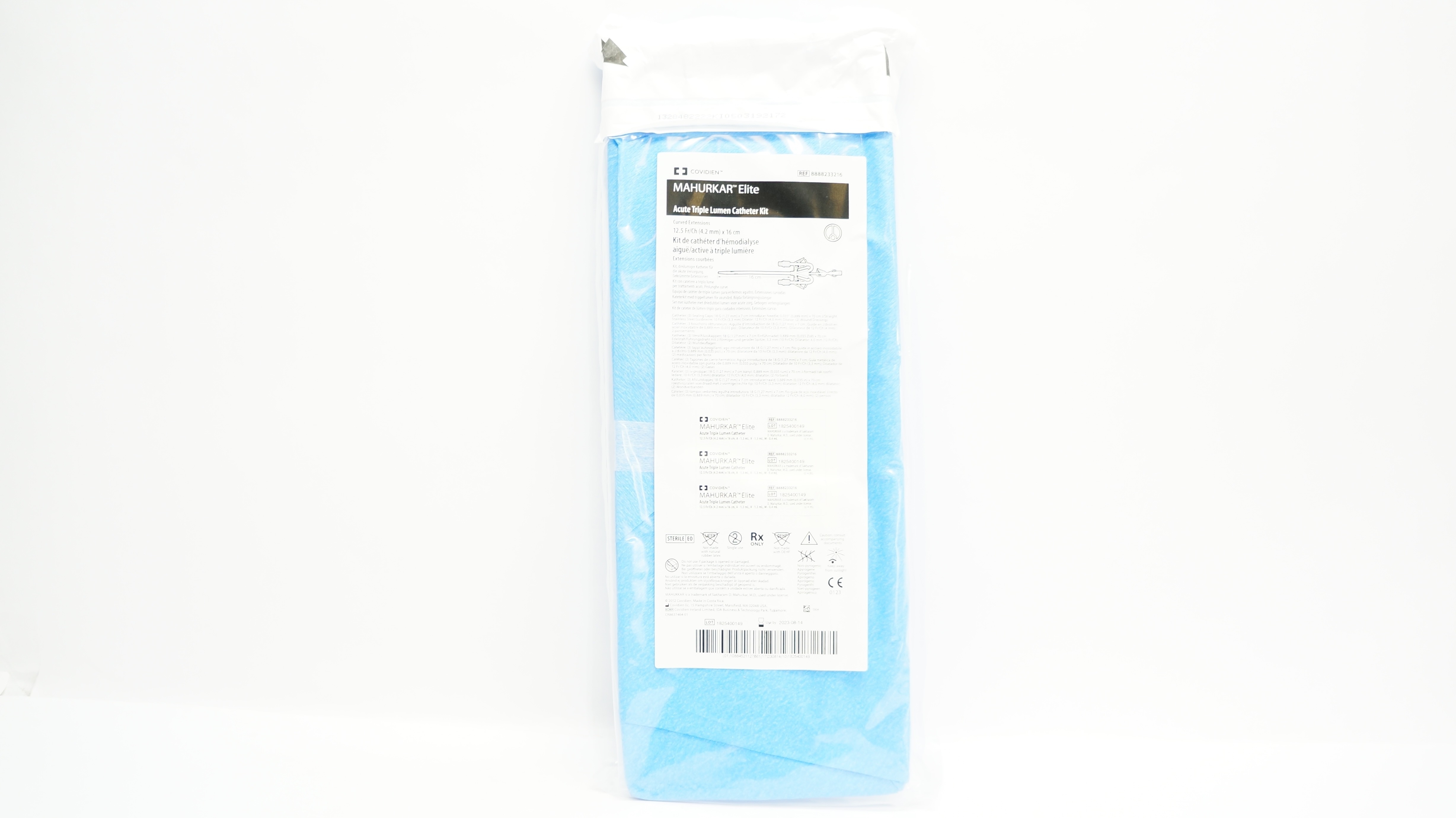 Covidien 8888233216 Mahurkar Elite Acute Triple Lum.Cath.Kit 12.5Fr/Ch x 16cm(x)