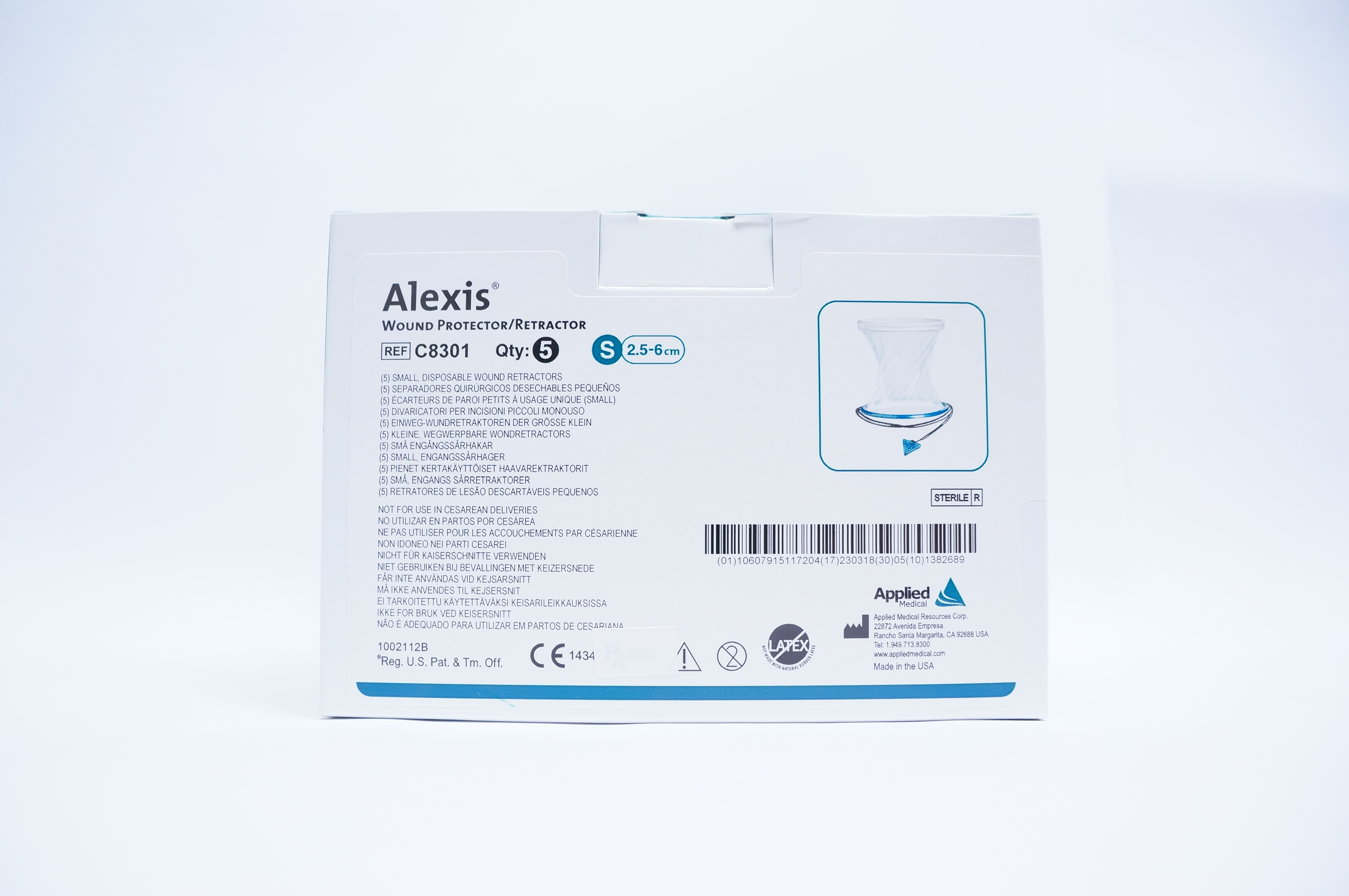 Applied Medical C8301 Alexis Wound Protector/Retractor S 2.5-6cm - Box of 5