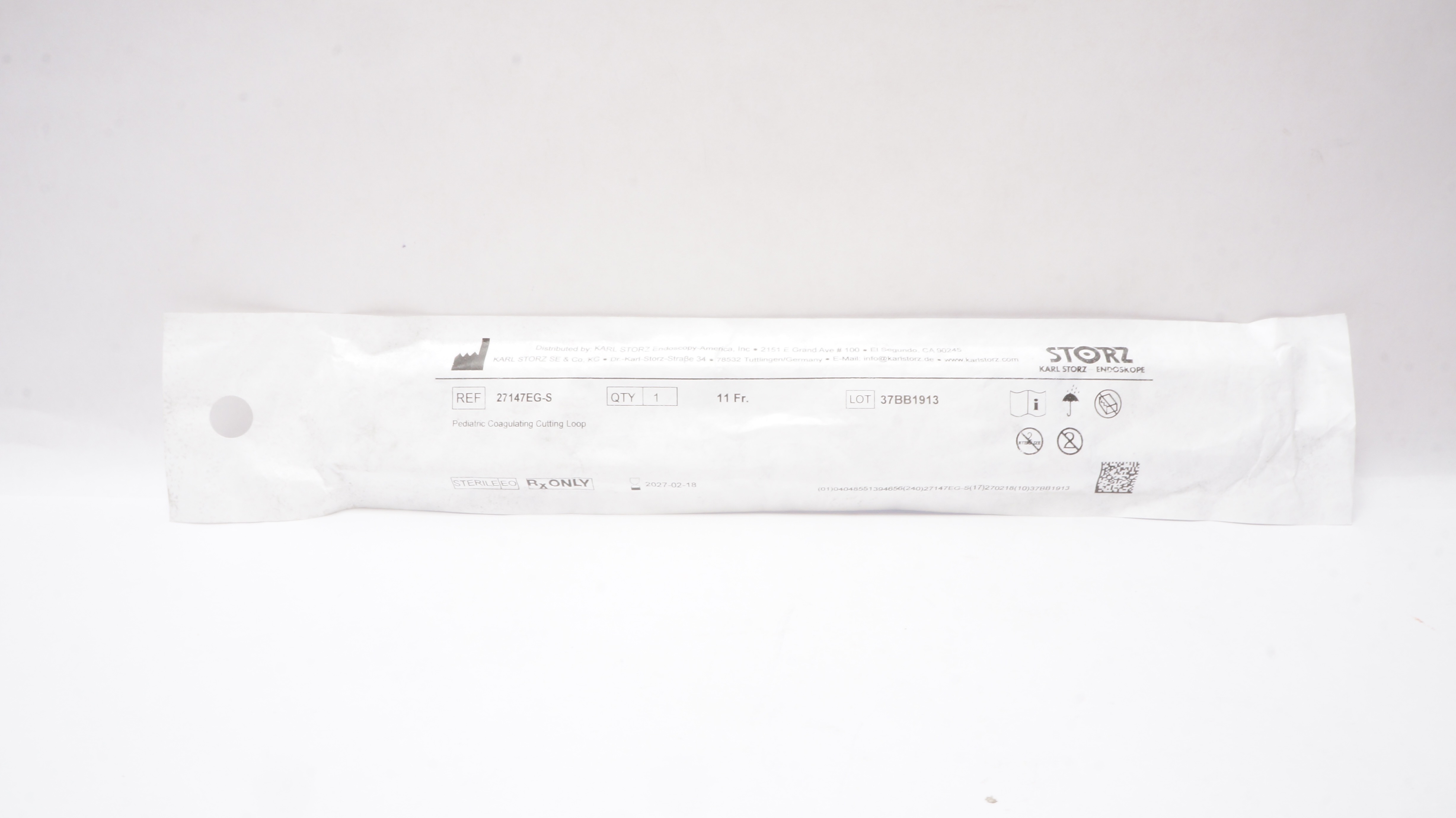 Karl Storz 27147EG-S Pediatric Coagulating Cutting Loop 11Fr