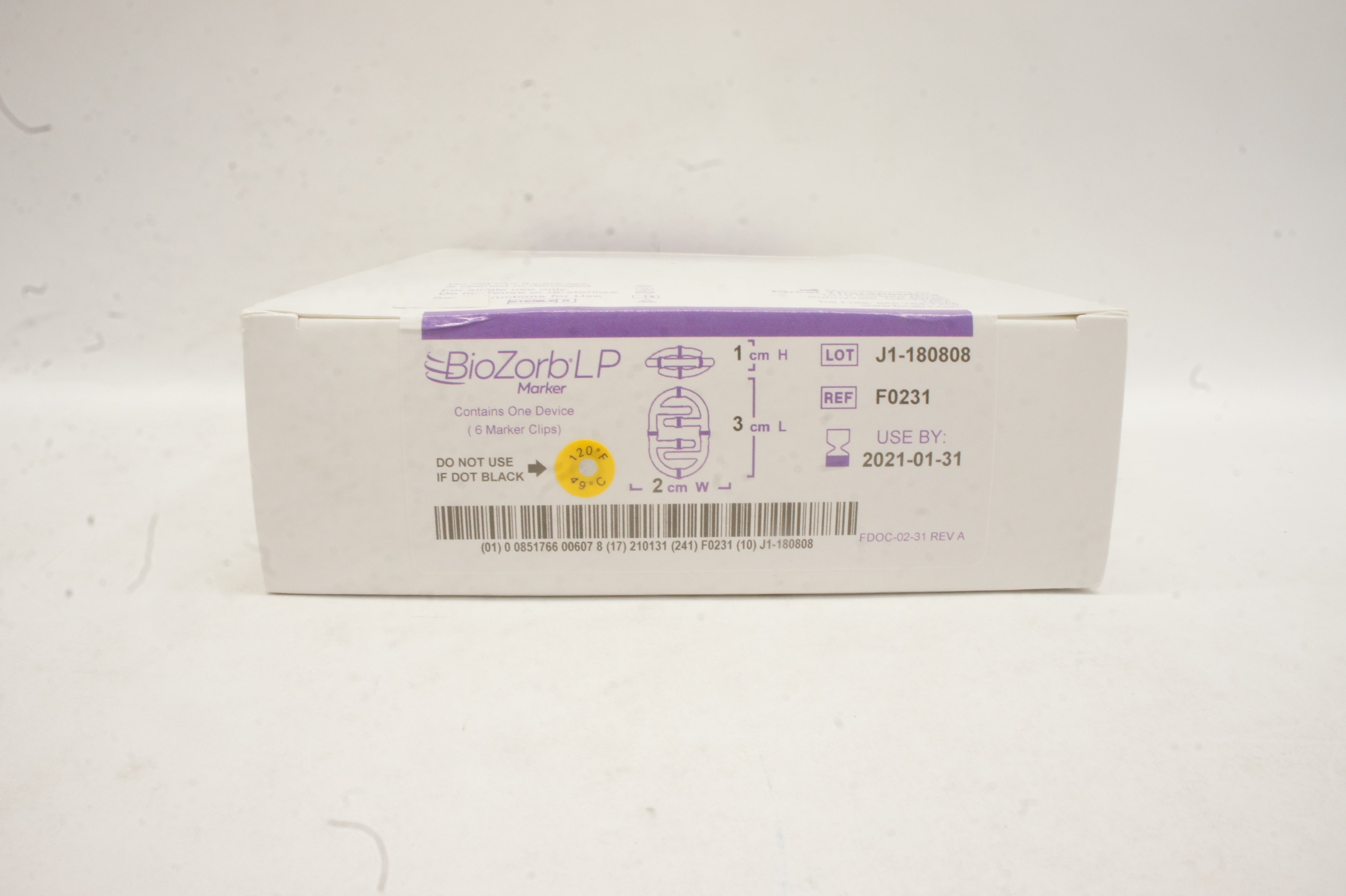 Focal Therapeutics F0231 Biozorb LP Marker 1 cm x 3 cm x 2 cm - Box of 6 (x)