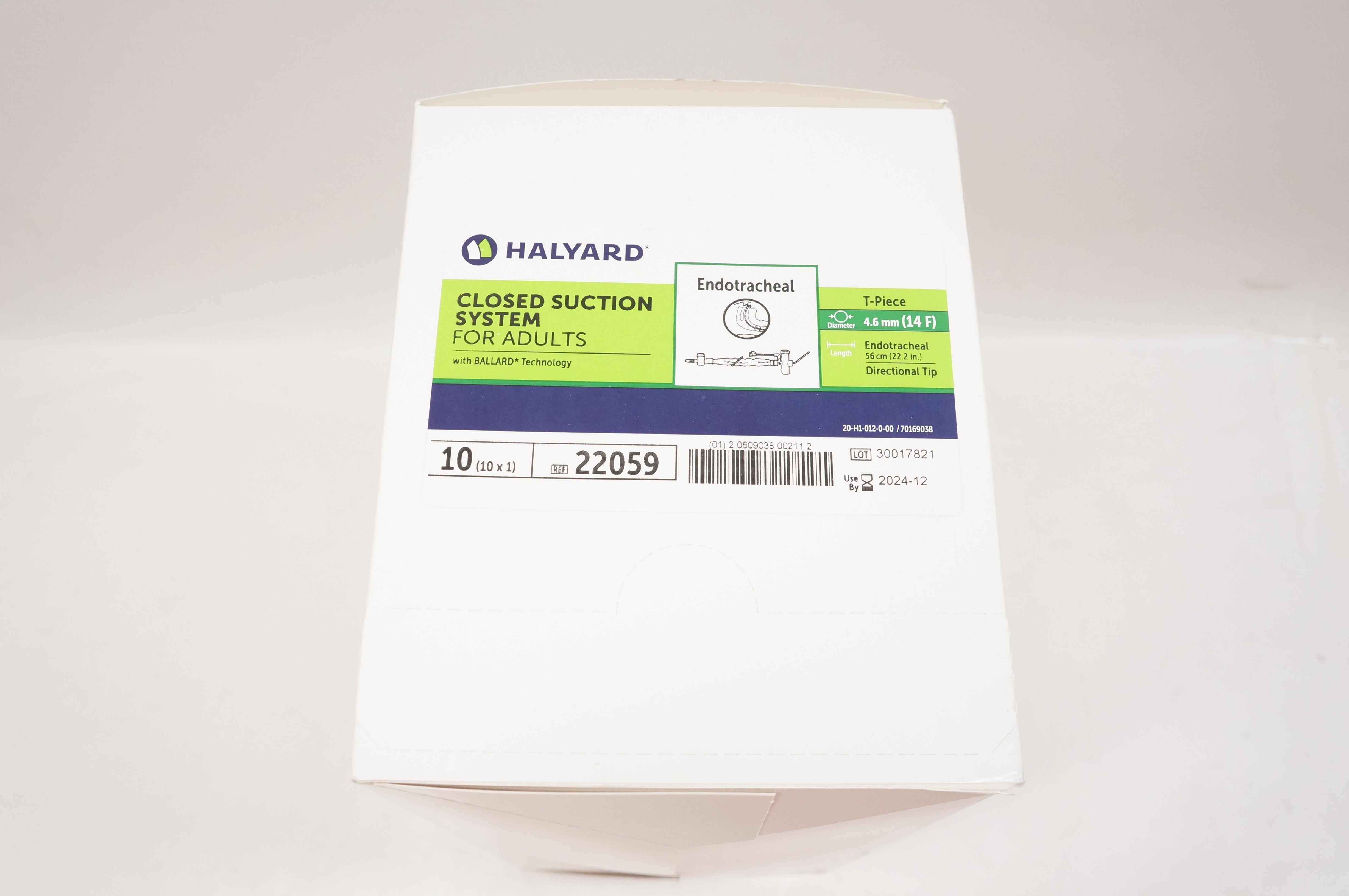 Halyard 22059 Closed Suction System For Adult, Endotracheal 14F - Box of 10