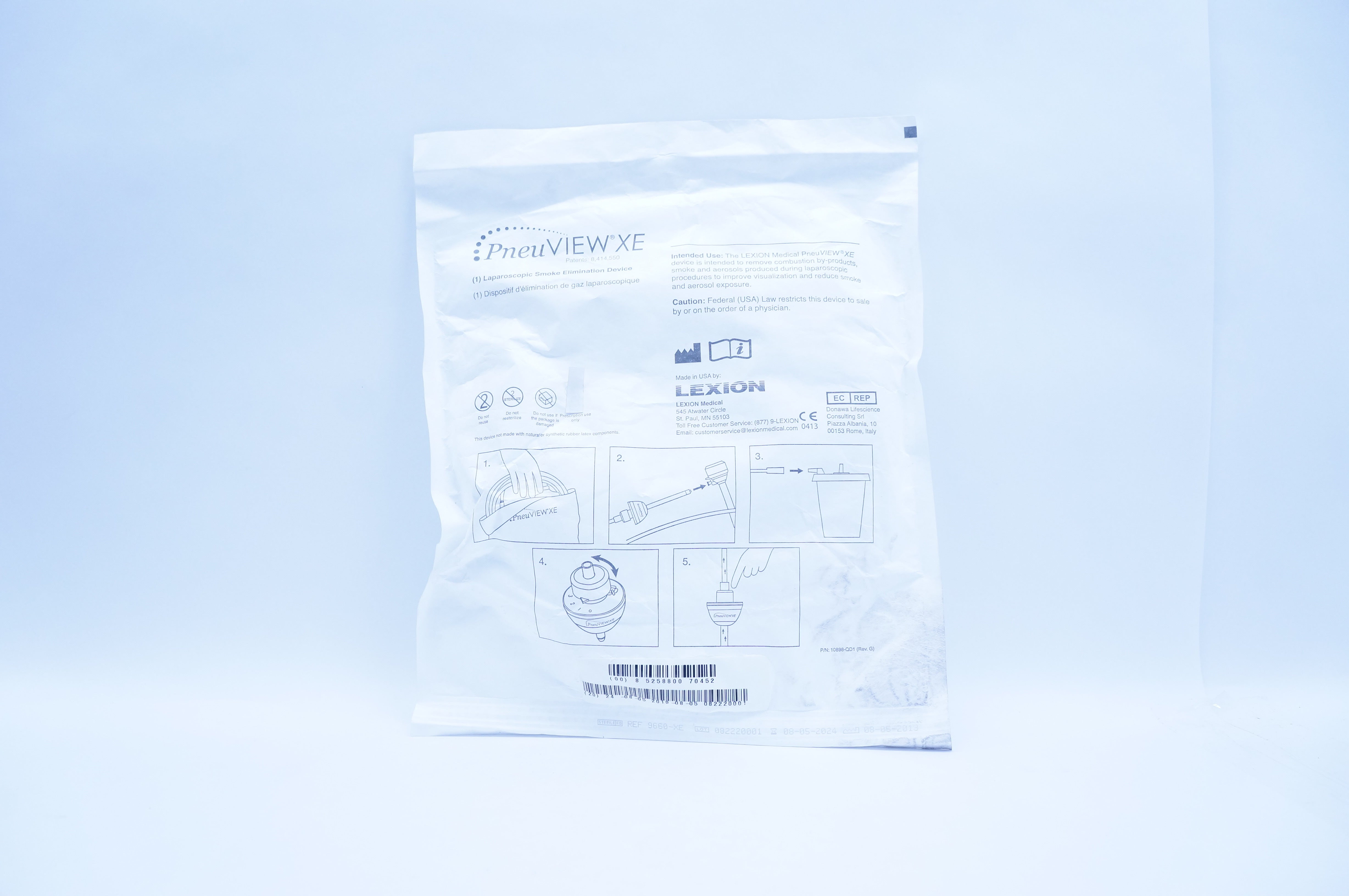 PneuView Xe 9660-XE Lexion Laparoscopic Smoke Elimination Device