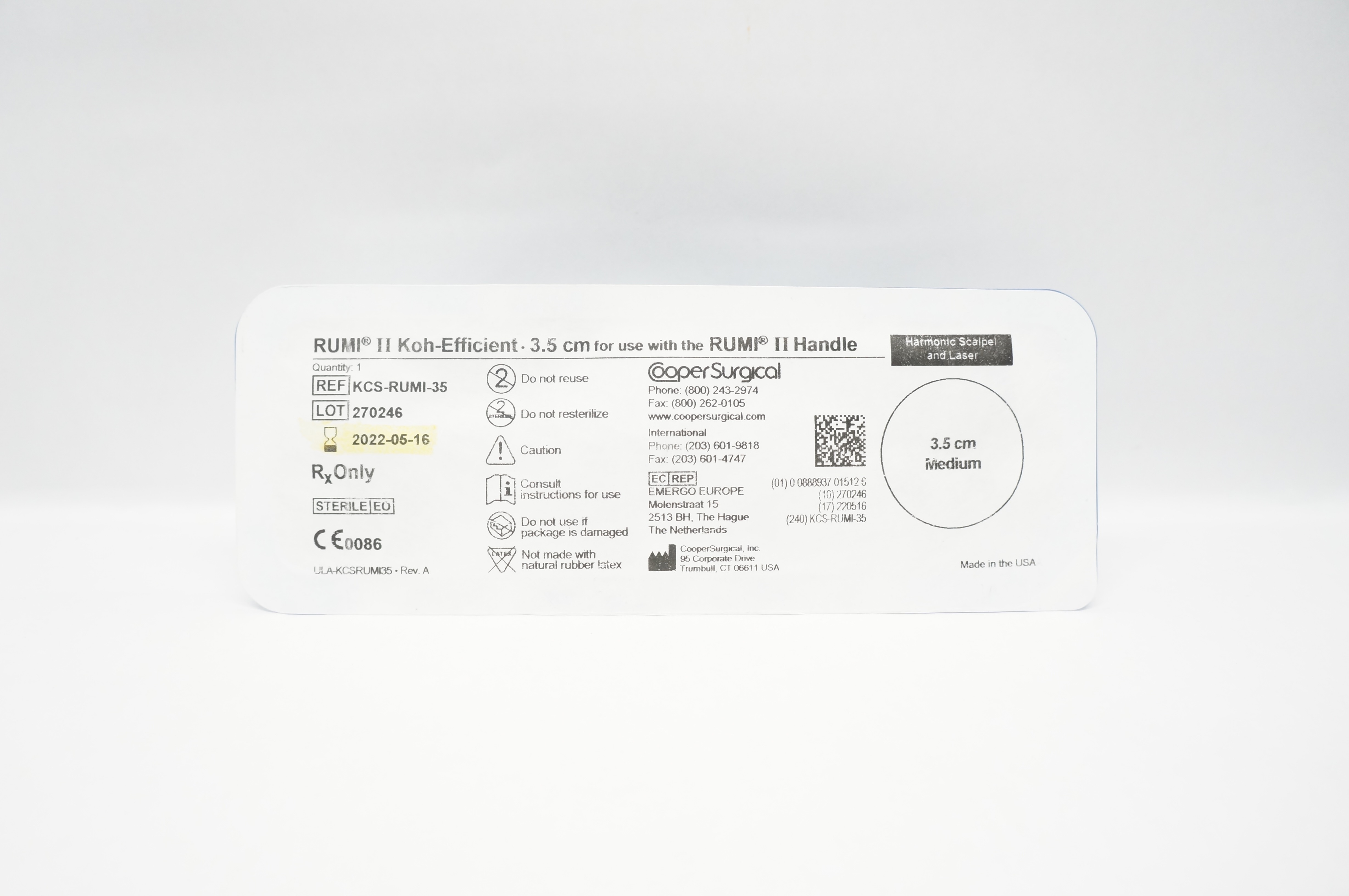 Cooper Surgical KCS-RUMI-35 RUMI II Koh-Efficient 3.5cm (x)