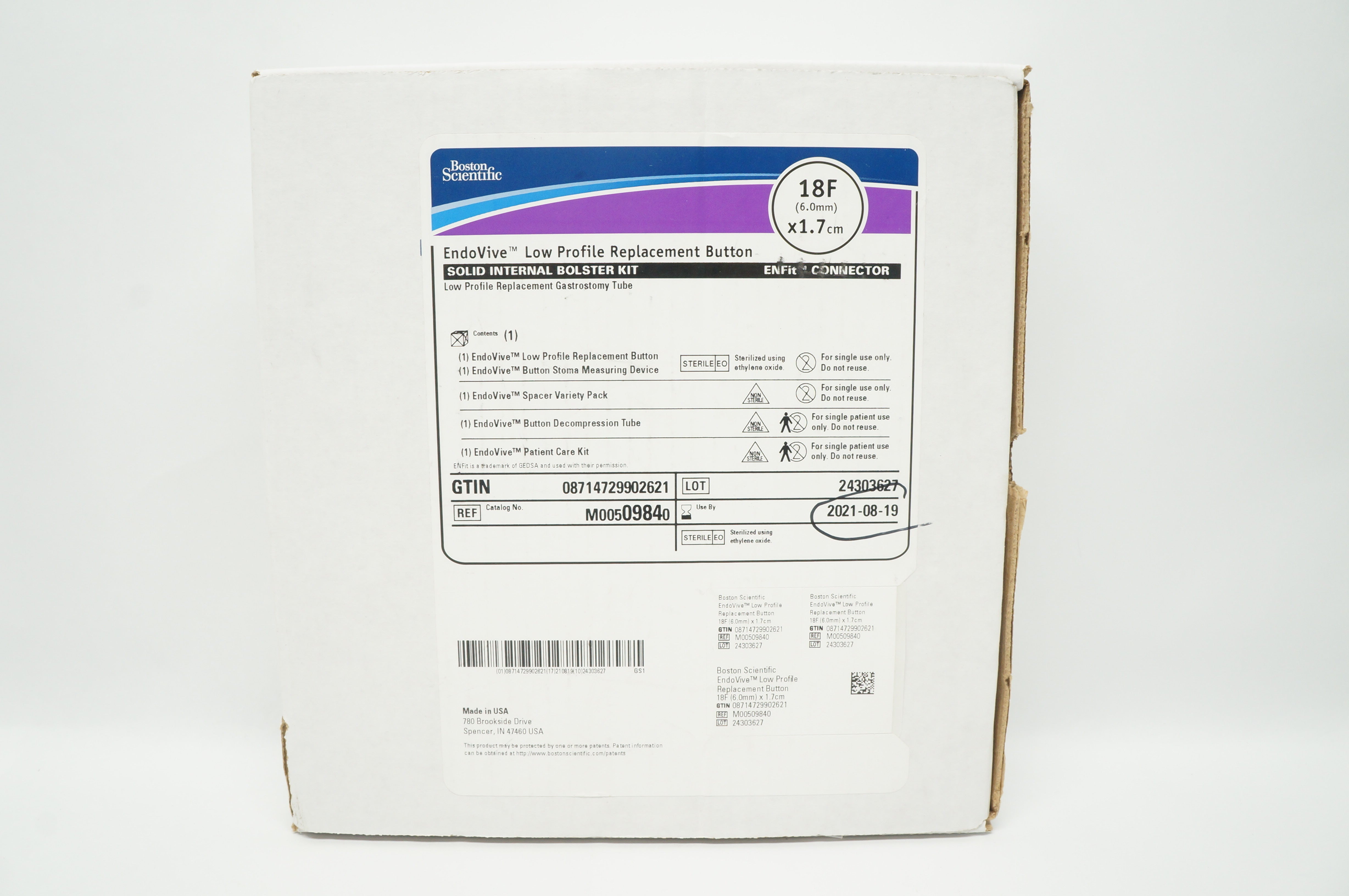 Boston Scientific 0984 EnndoVive Low Profile Replacement Button 18F x 1.7cm (x)