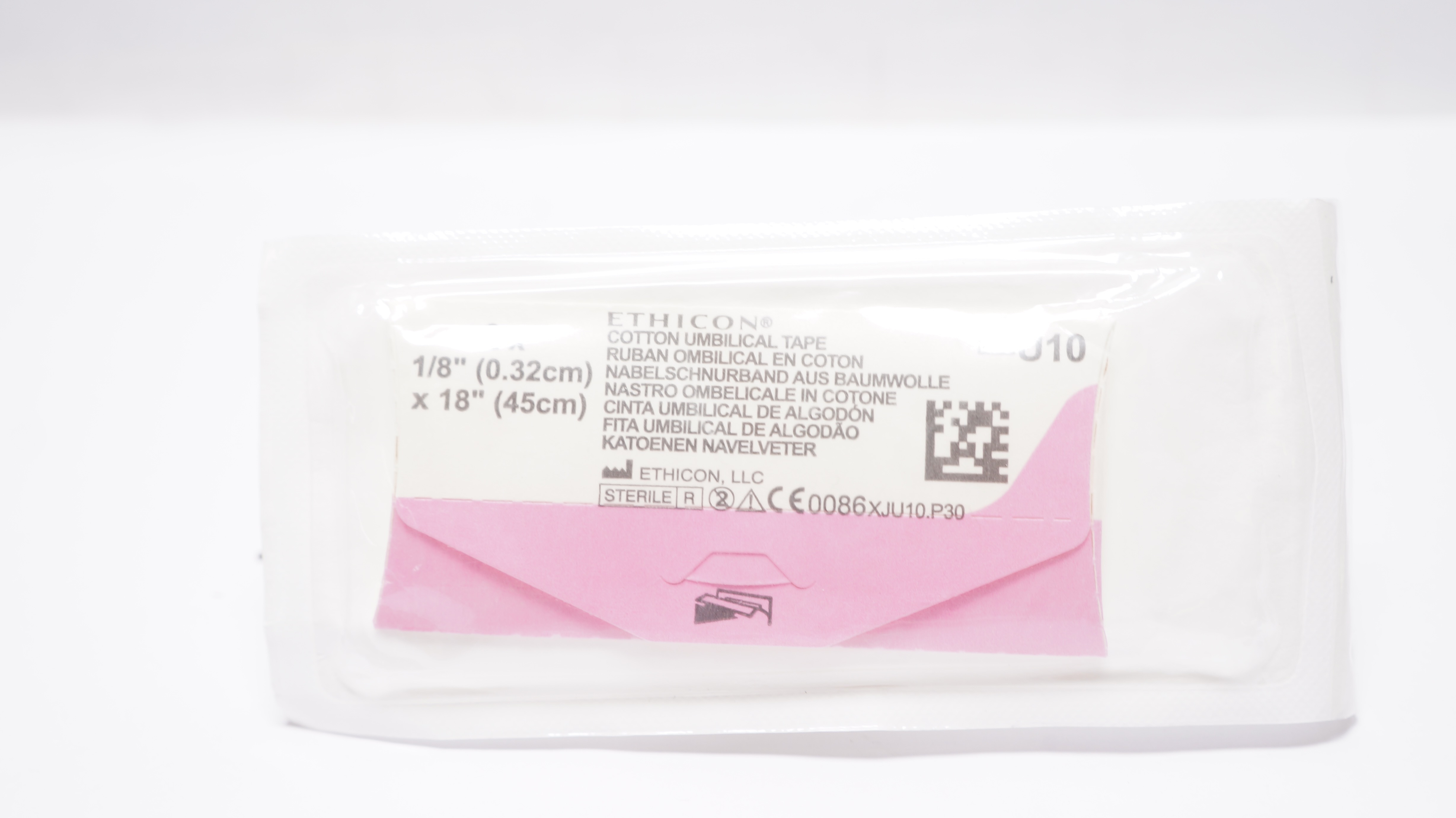 Ethicon U10 Cotton Umbilical Tape 1/8inch x 18inch