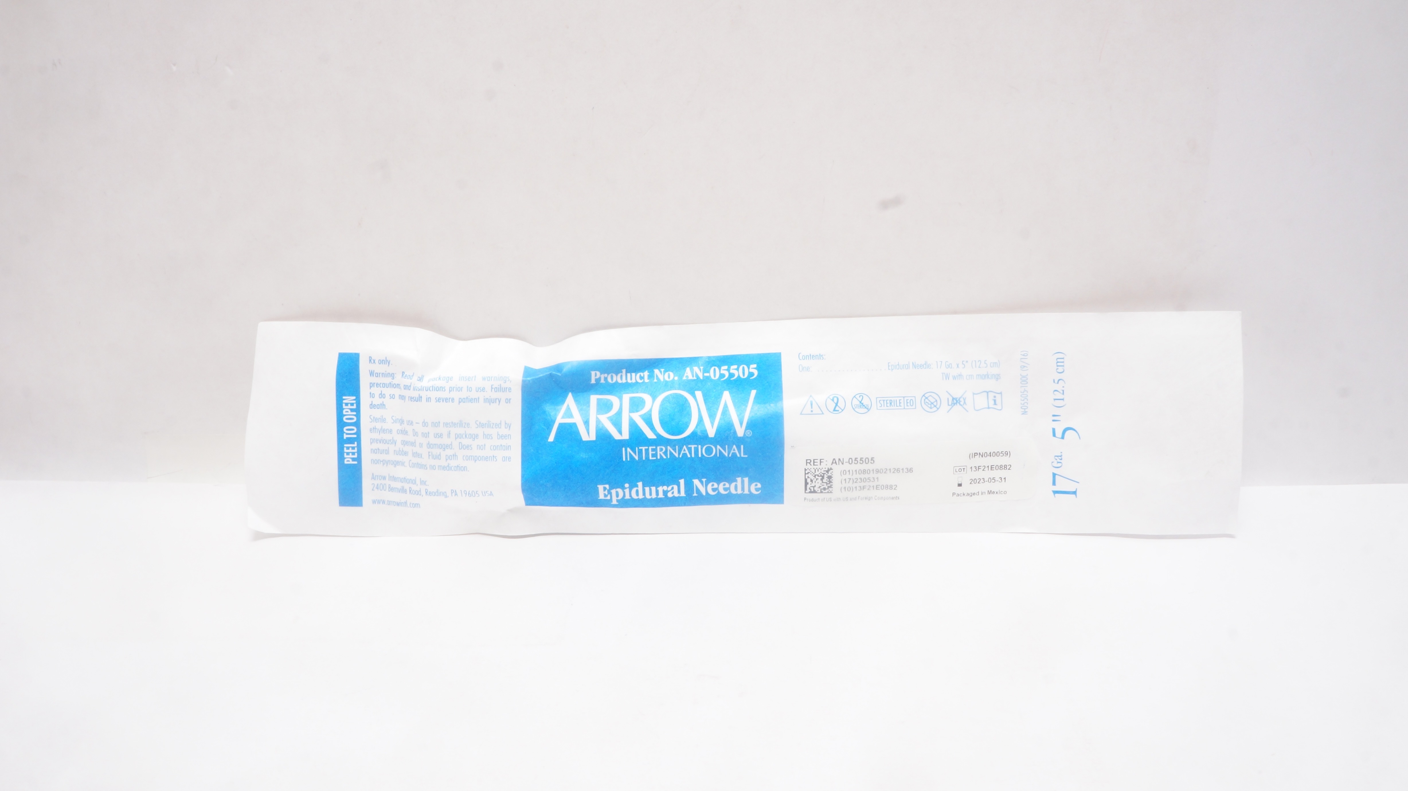 Arrow AN-05505 Epidural Ndle 17 Ga. x 5 inch (x)