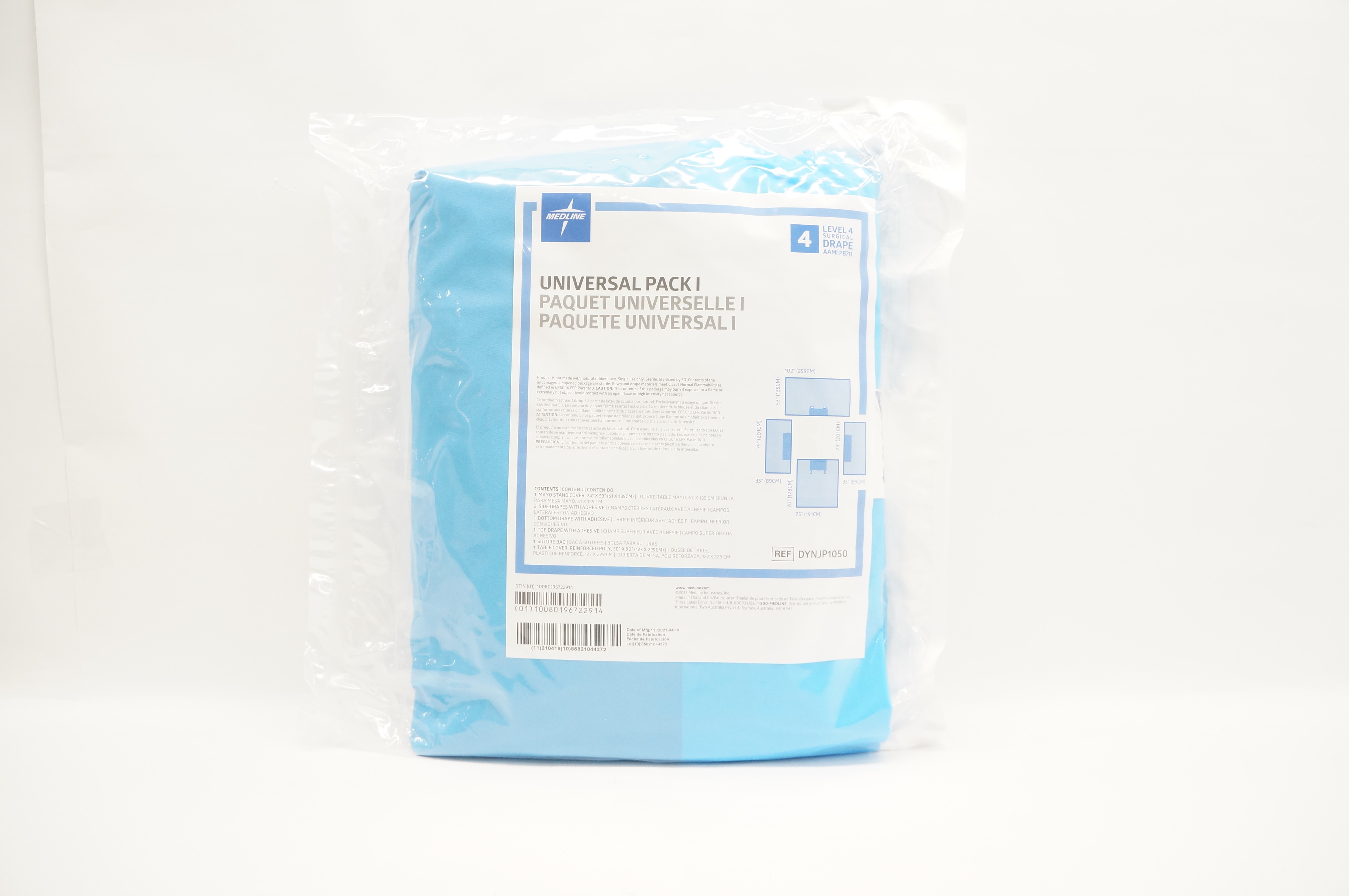 Medline DYNJP1050 Proxima Universal Pack I, Level 4 Surgical Drape
