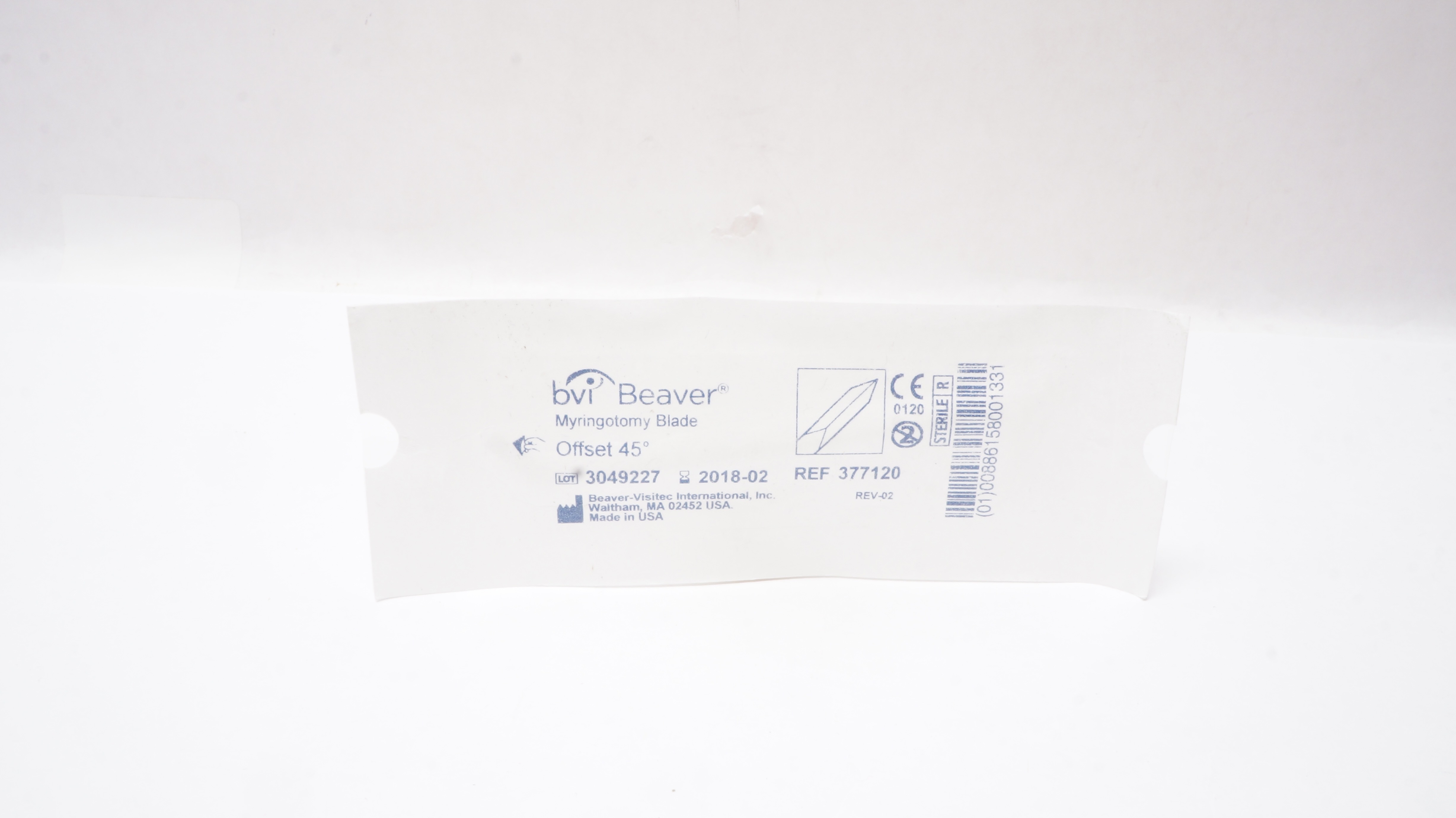 BVI Beaver 377120 Myringotomy Blade Offset 45degree (x)