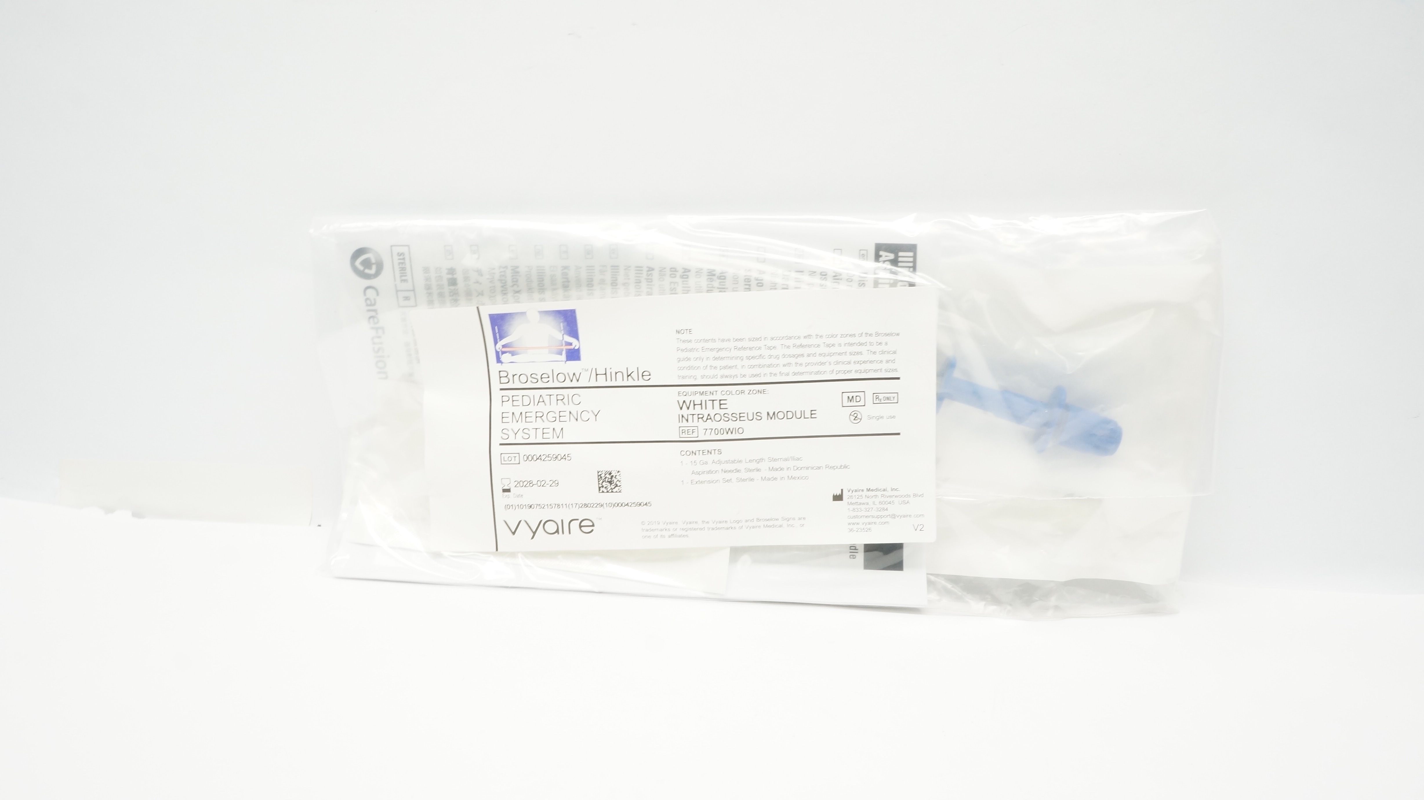 Vyaire 7700WIO Broselow/Hinkle Intraosseus Module White