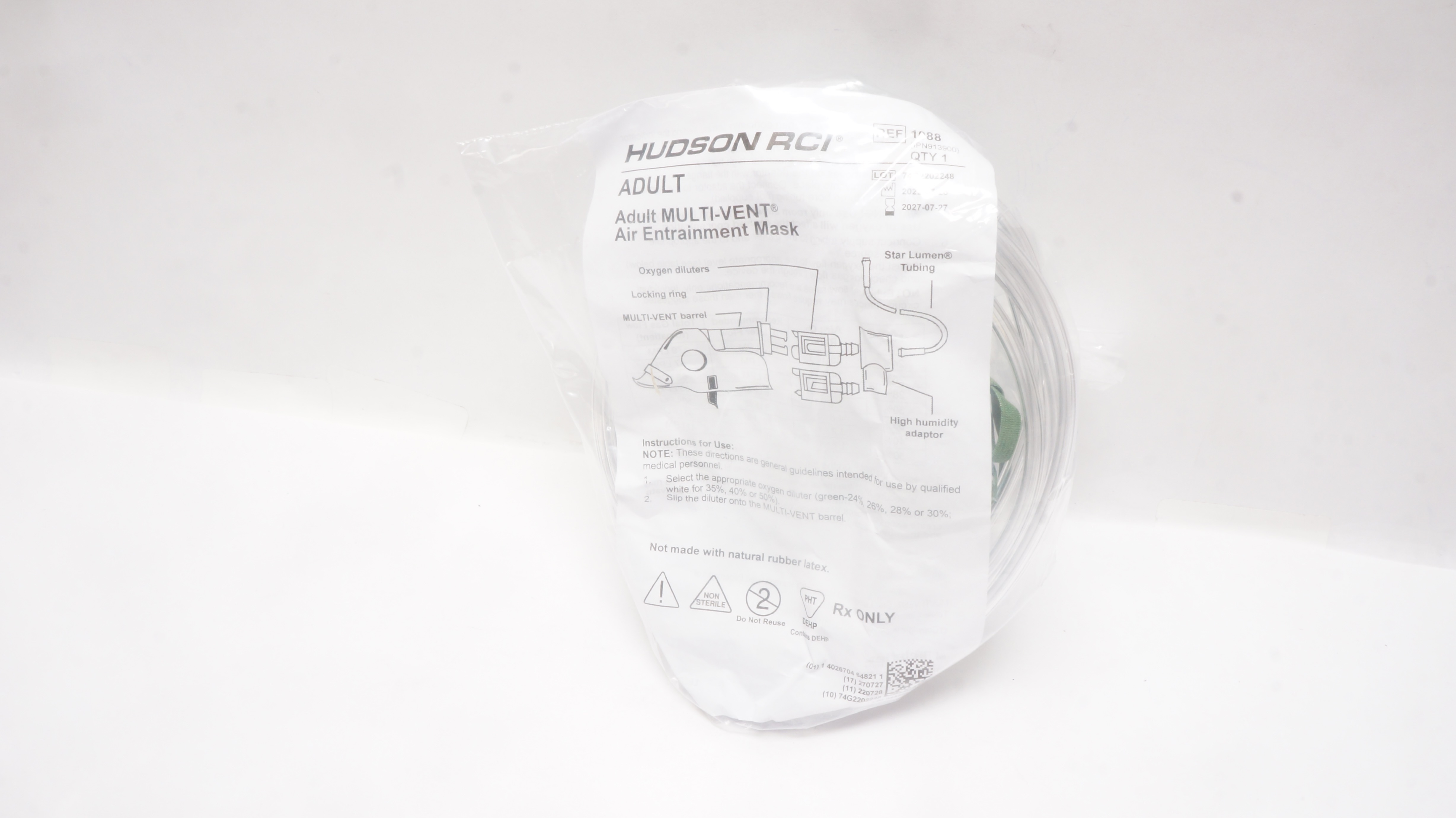 Teleflex 1088 Hudson RCI Adult Multi-Vent Air Entrainment Mask