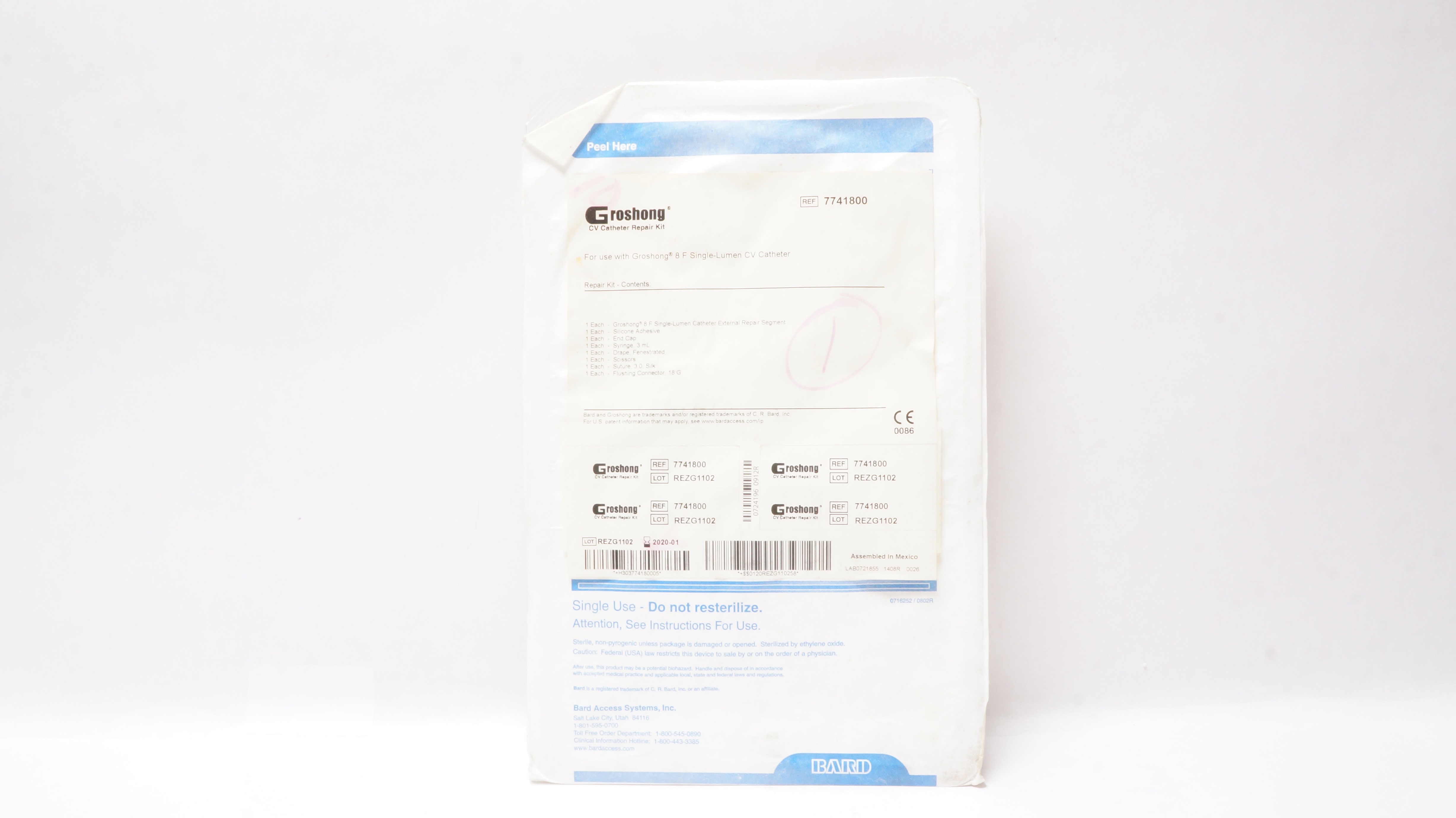 Bard 7741800 Groshong CV Cath. Repair Kit (x)