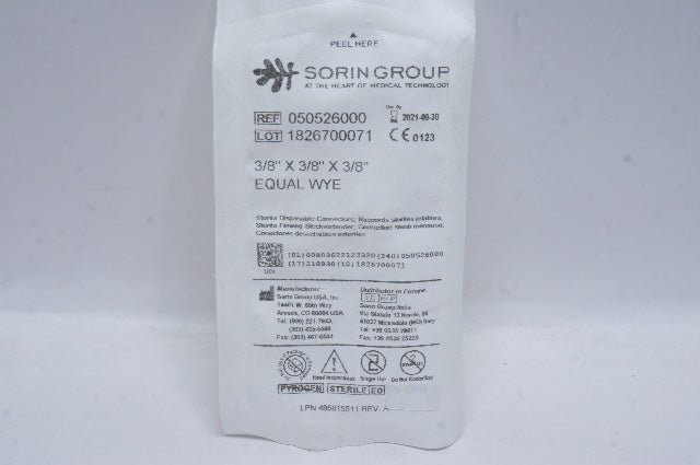 Sorin Group 050526000 Equal Wye 3/8inch x 3/8inch x 3/8inch