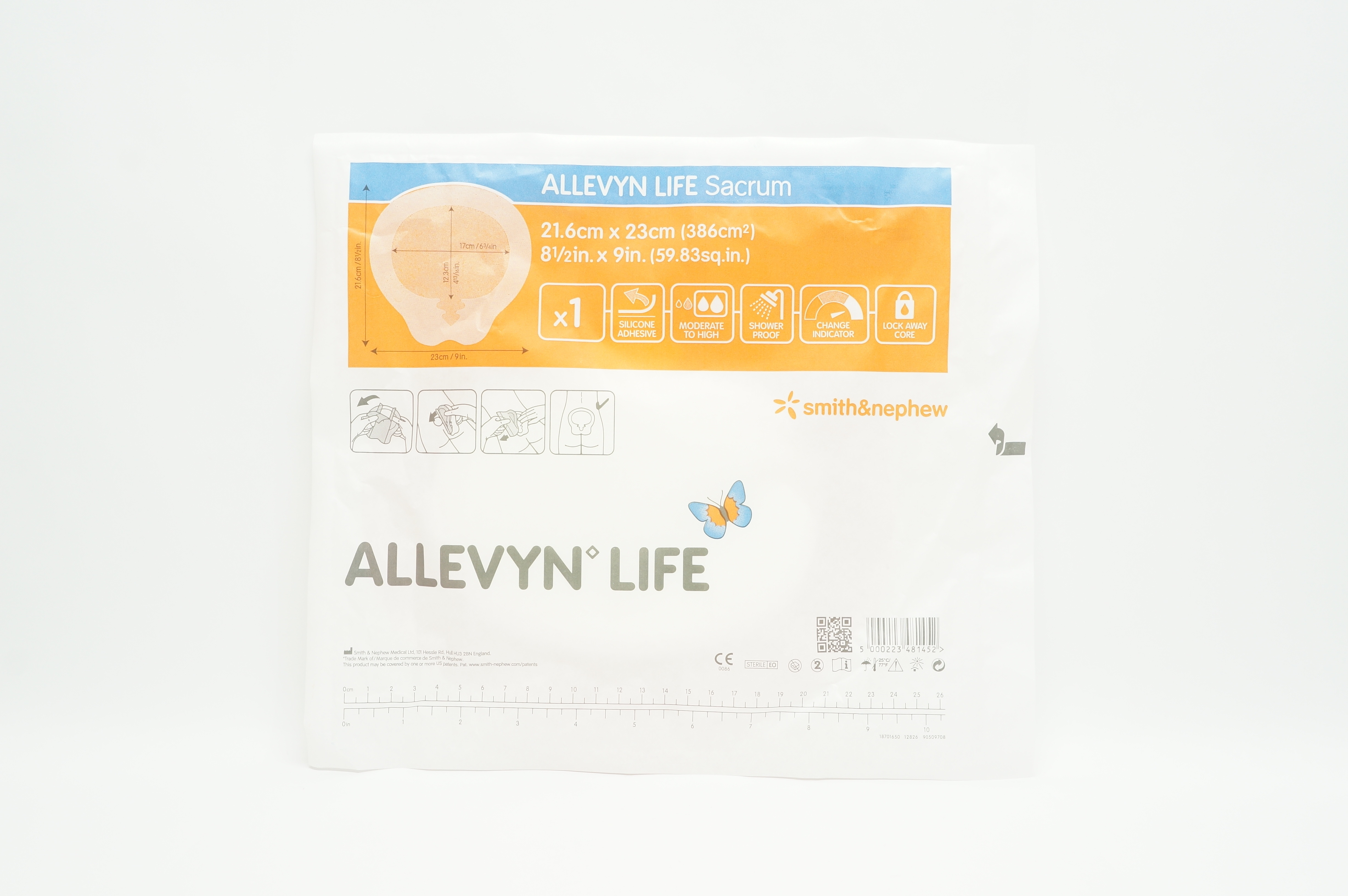 Smith&Nephew 66801307 ALLEVYN LIFE Sacrum 8-1/2inch x 9inch