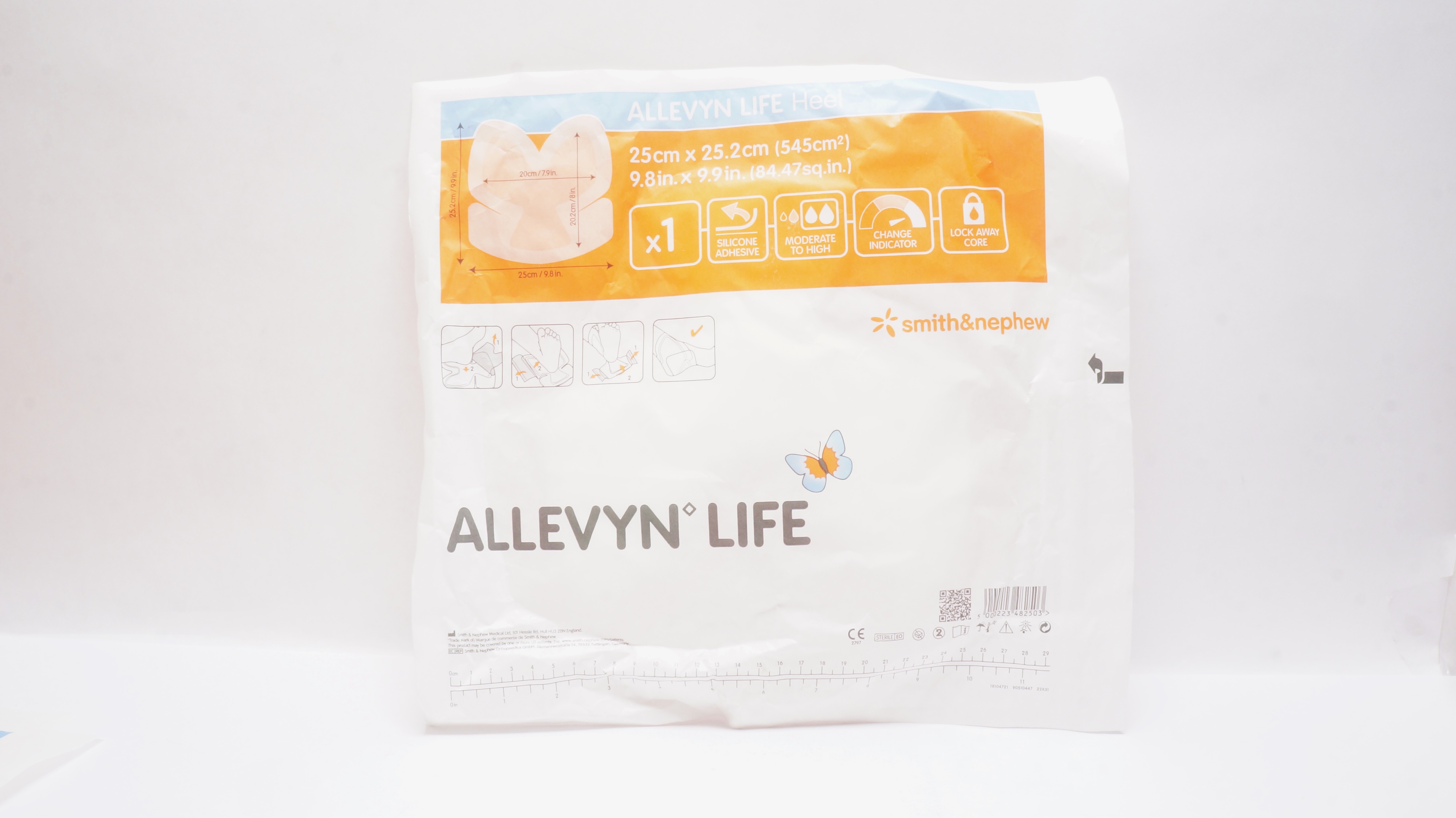 Smith&Nephew 66801304 Allevyn Life Heel Dressing 9.8inch x 9.9inch