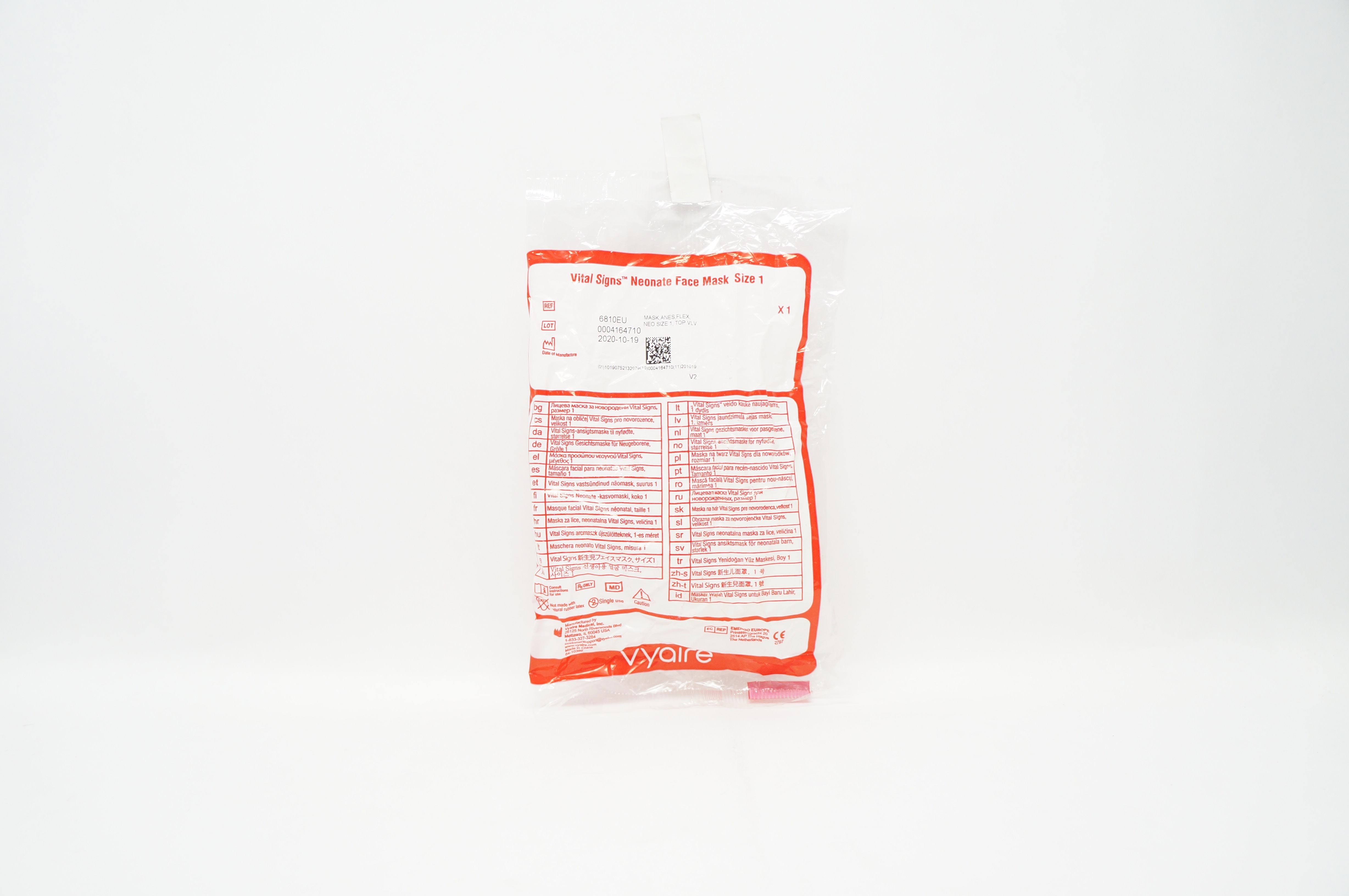 Vyaire 6810EU Vital Signs Neonate Face Mask Size 1