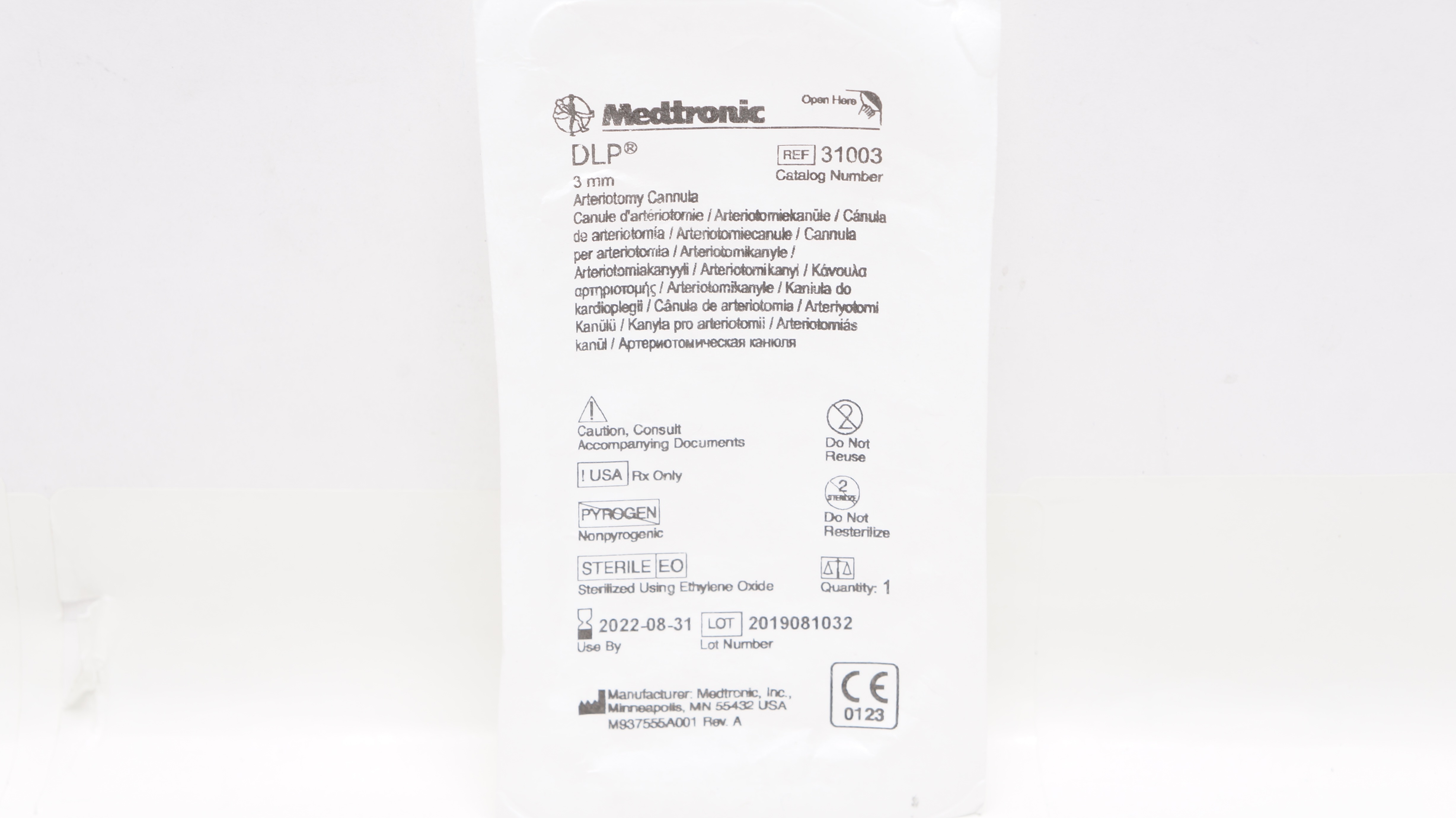 Medtronic 31003 DLP Arteriotomy Cannula 3mm (x)