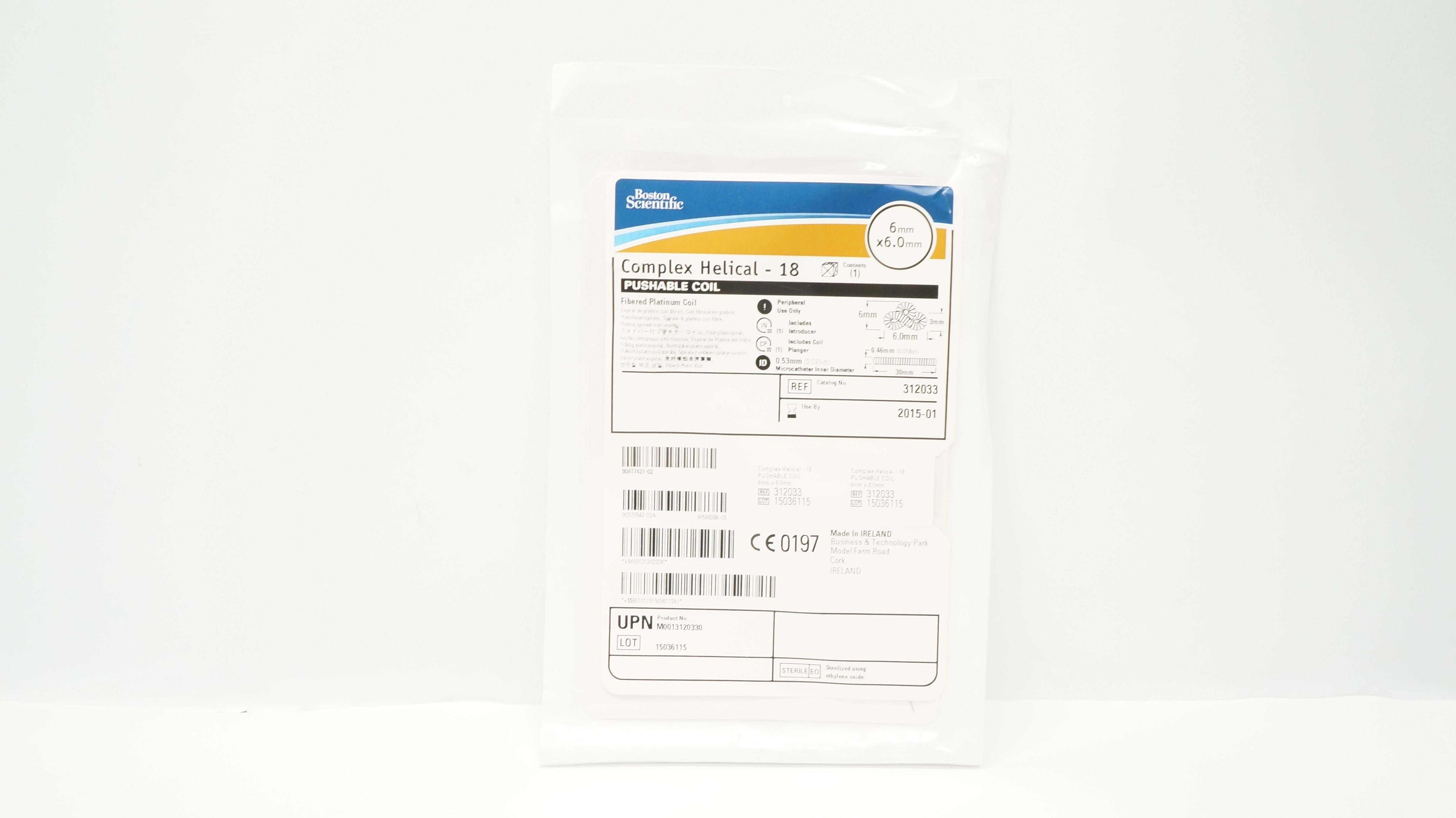 Boston Scientific 312033 Complex Helical - 18 Pushable Coil 6mm x 6.0mm (x)