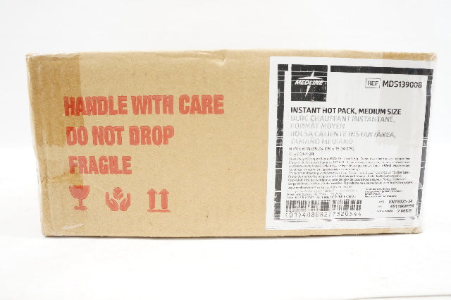 Medline MDS139008 Instant Hot Pack Medium Size 6inch x 6inch - Case of 24