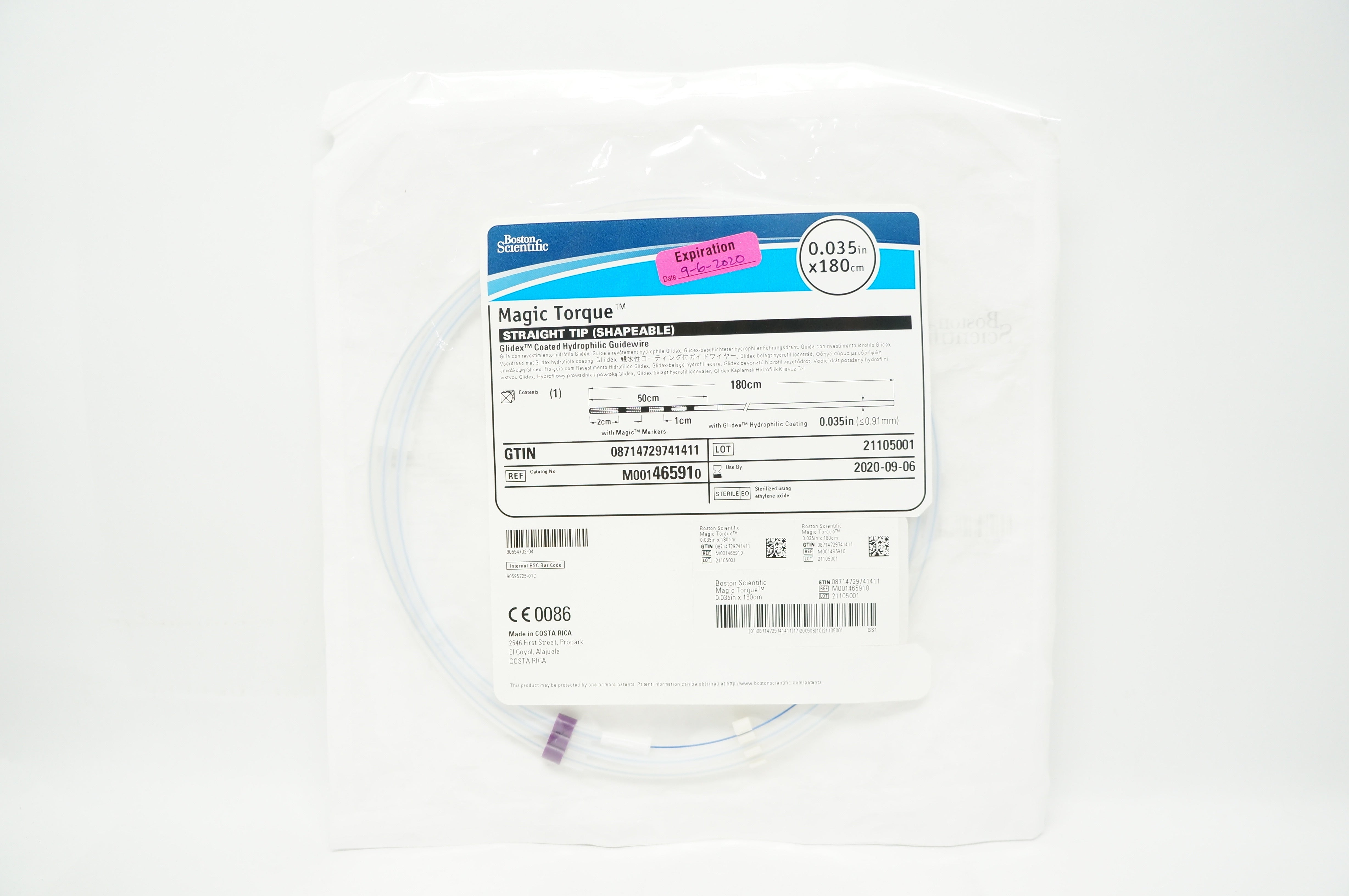 Boston Scientic M001465910 Magic Torgue Straight Tip 0.035in. x 180cm (x)