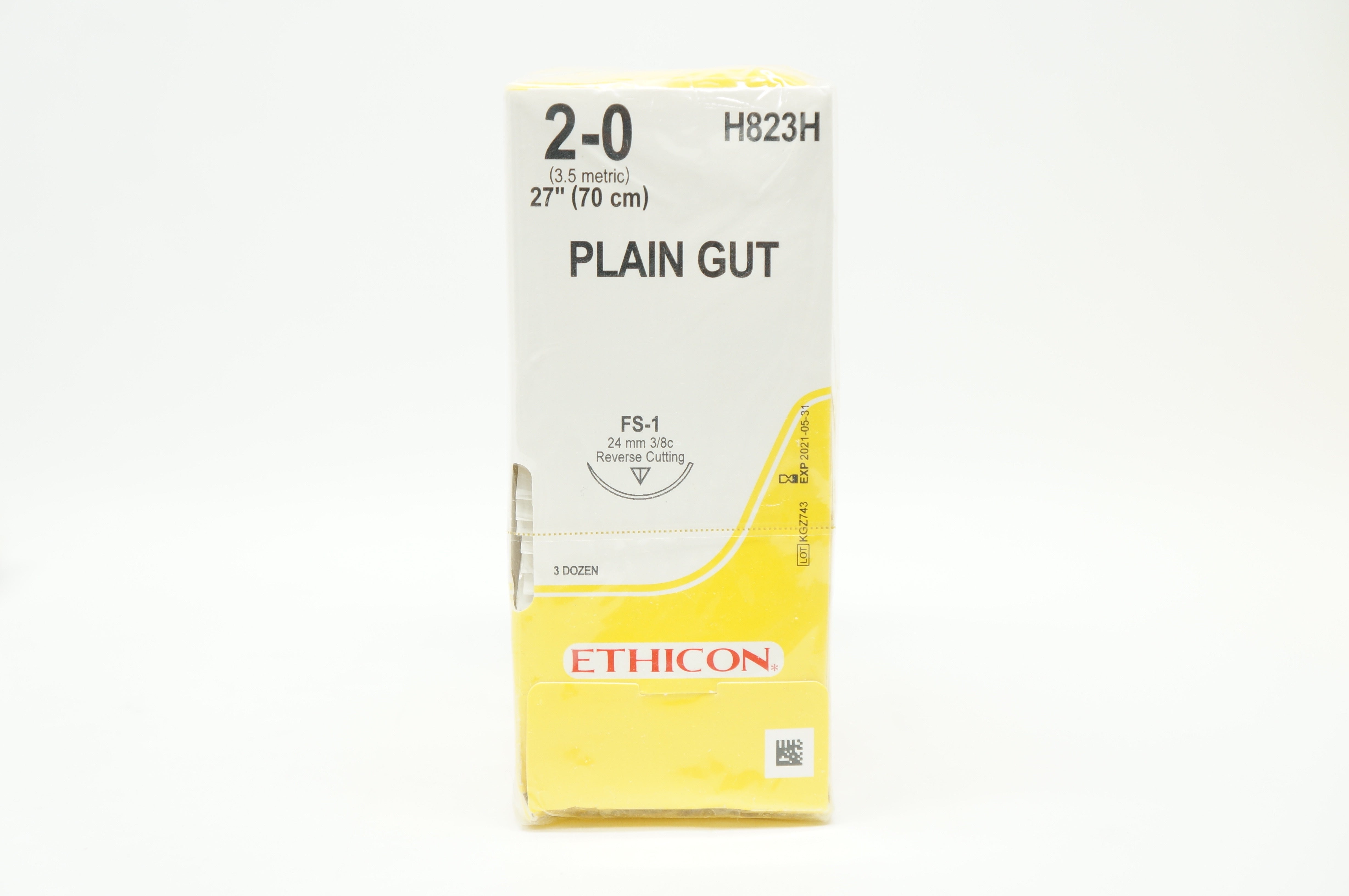 Ethicon H823H 2-0 Plain Gut 27inch Reverse - Box of 36