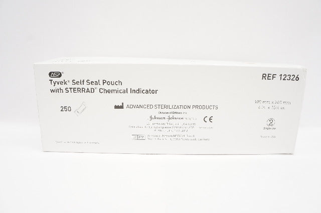 ASP 12326 Tyvek Self Seal Pouch w/Sterrad Indicator 4 x 10 1/4 in- Box of 250(x)