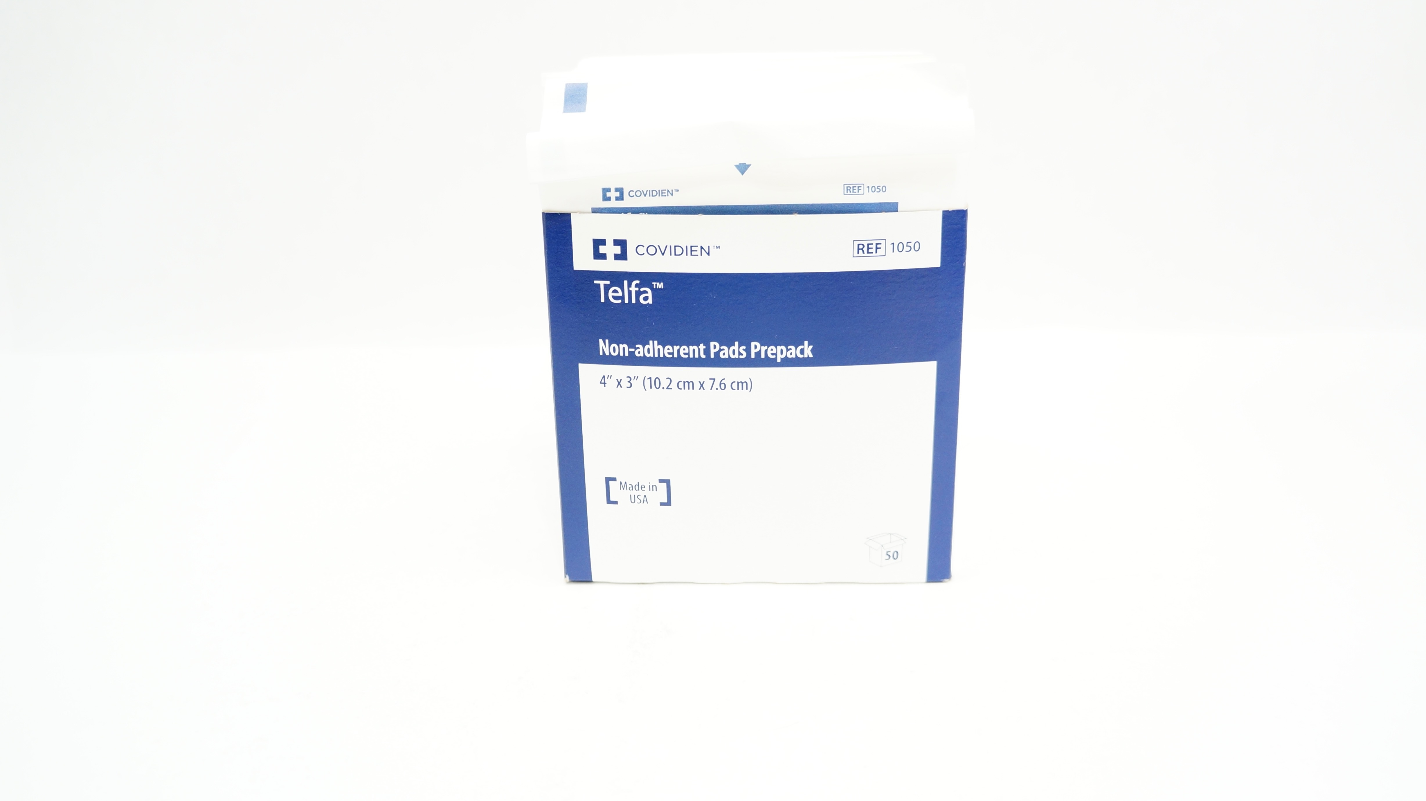 Covidien 1050 Telfa Non-Adherent Pads Prepack 4inch x 3inch - Box of 50