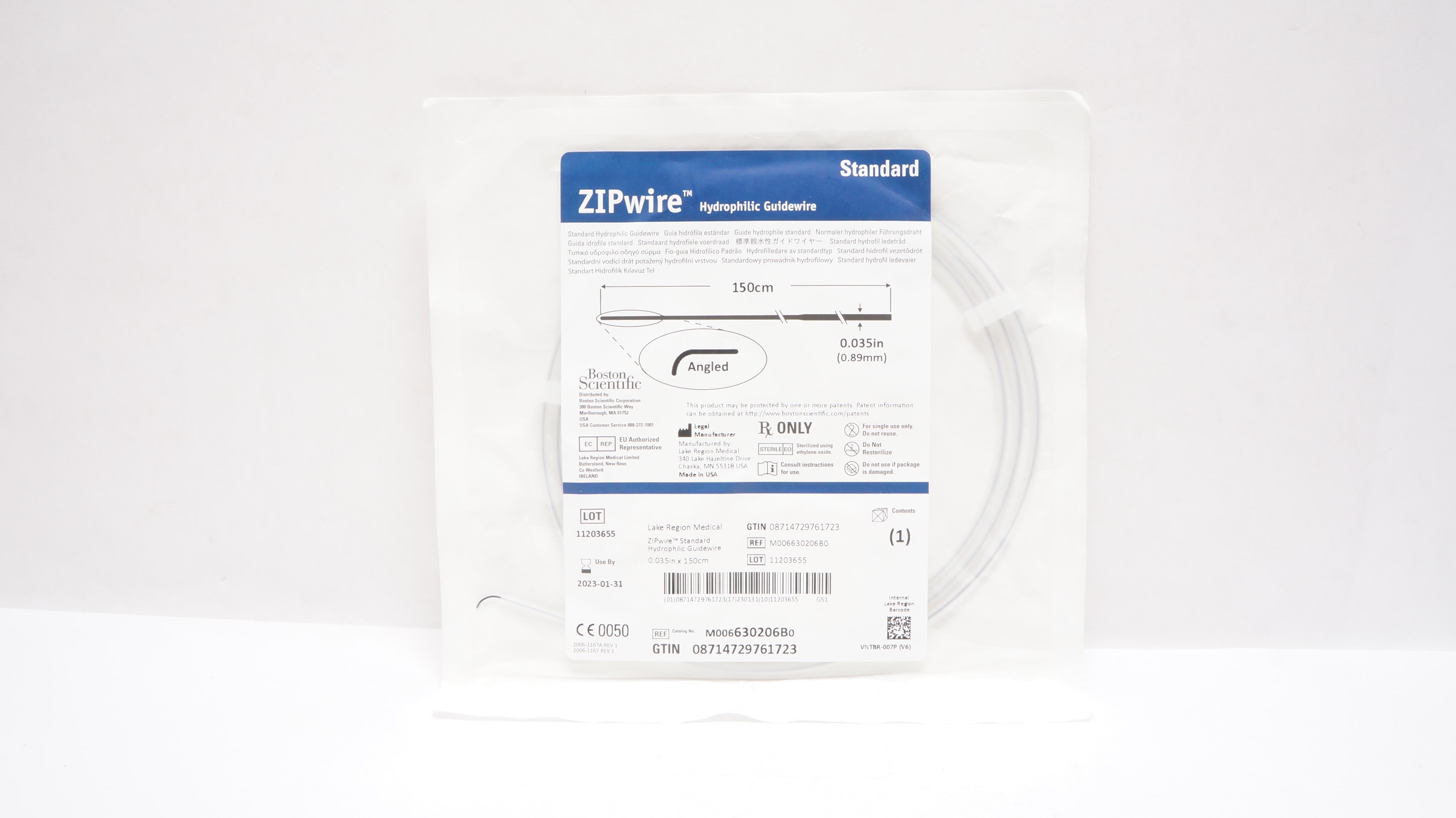 Boston Scientific M006630206B0 Hydrophilic Guidewire 0.035in. x 150cm (x)