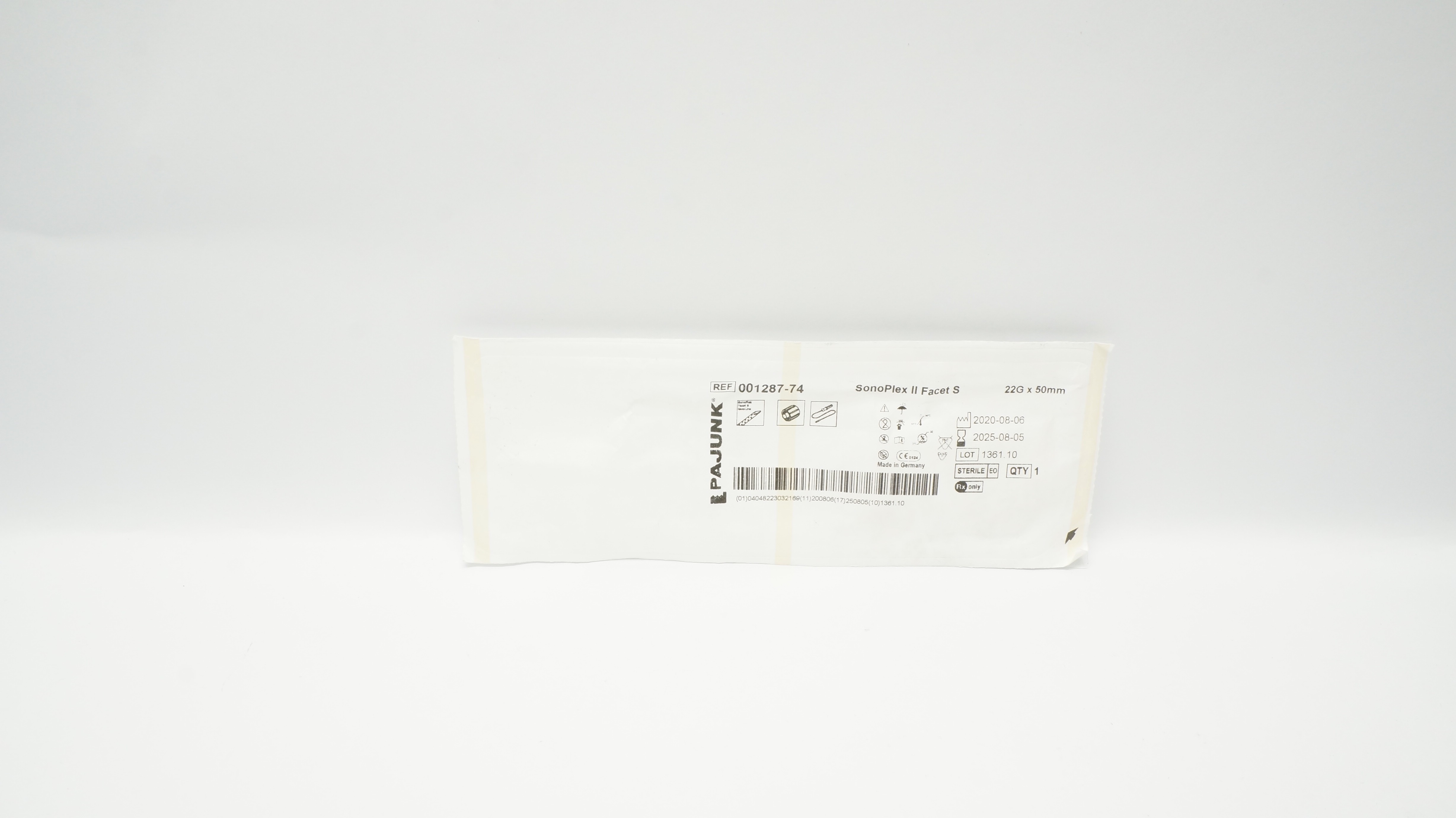 Pajunk 001287-74 SonoPlex II Facet S 22G x 50mm