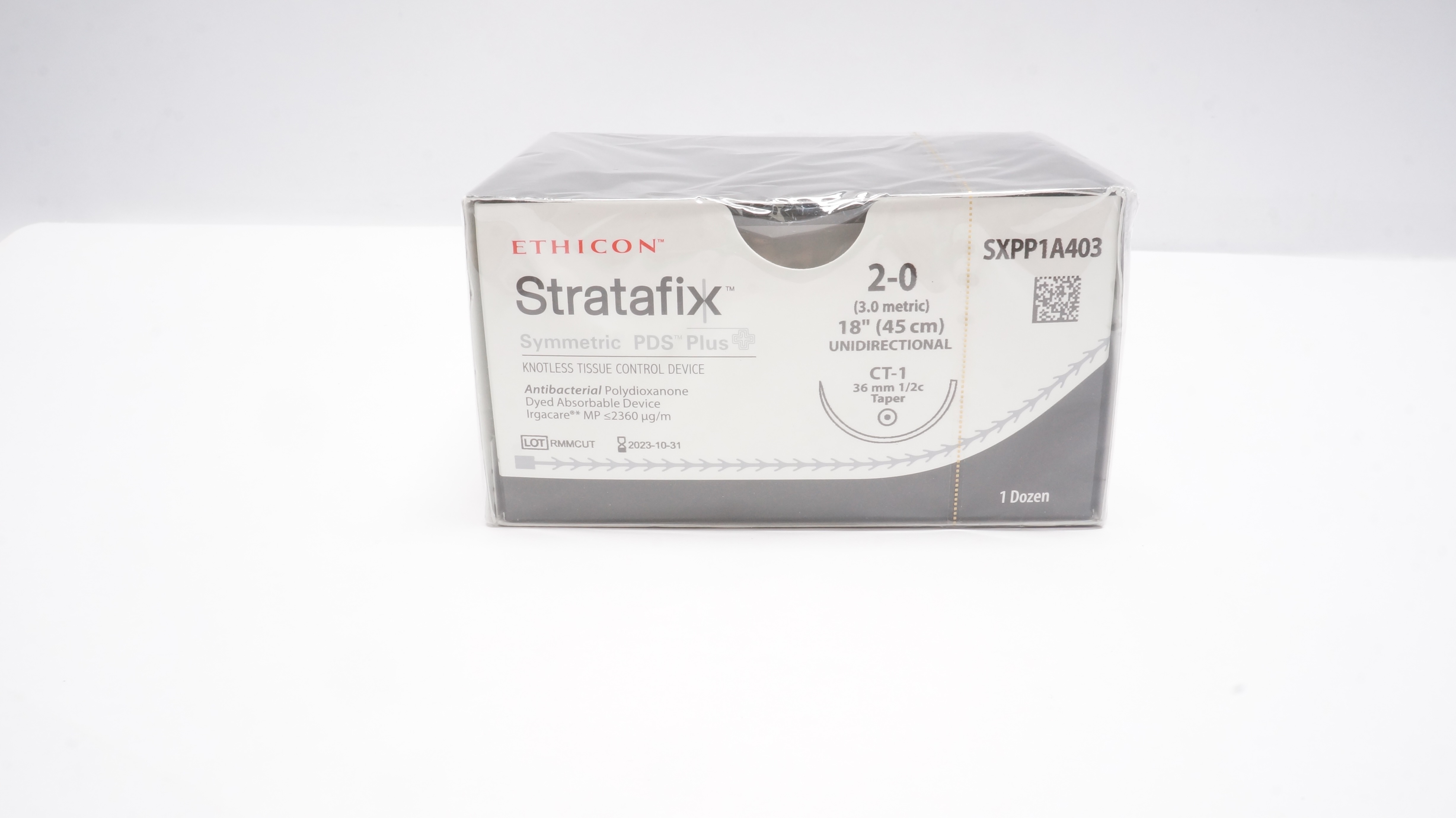 Ethicon SXPP1A403 2-0 Stratafix CT-1 36mm 1/2c Taper 18inch (x) - Box of 12