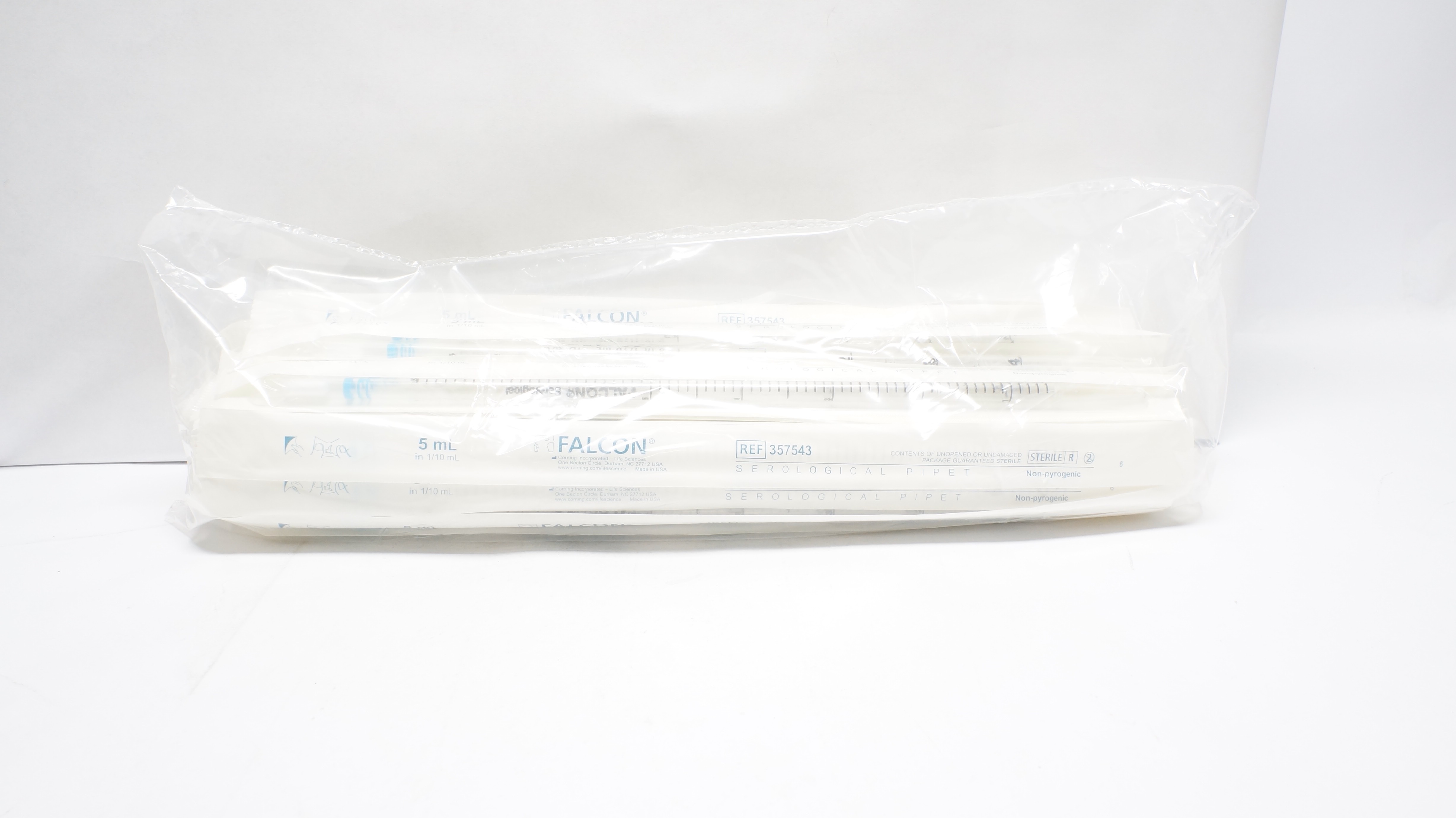 Falcon 357543 5mL Serologicsl Pipet 5In 1/10ml W/Plug - Pack of ?
