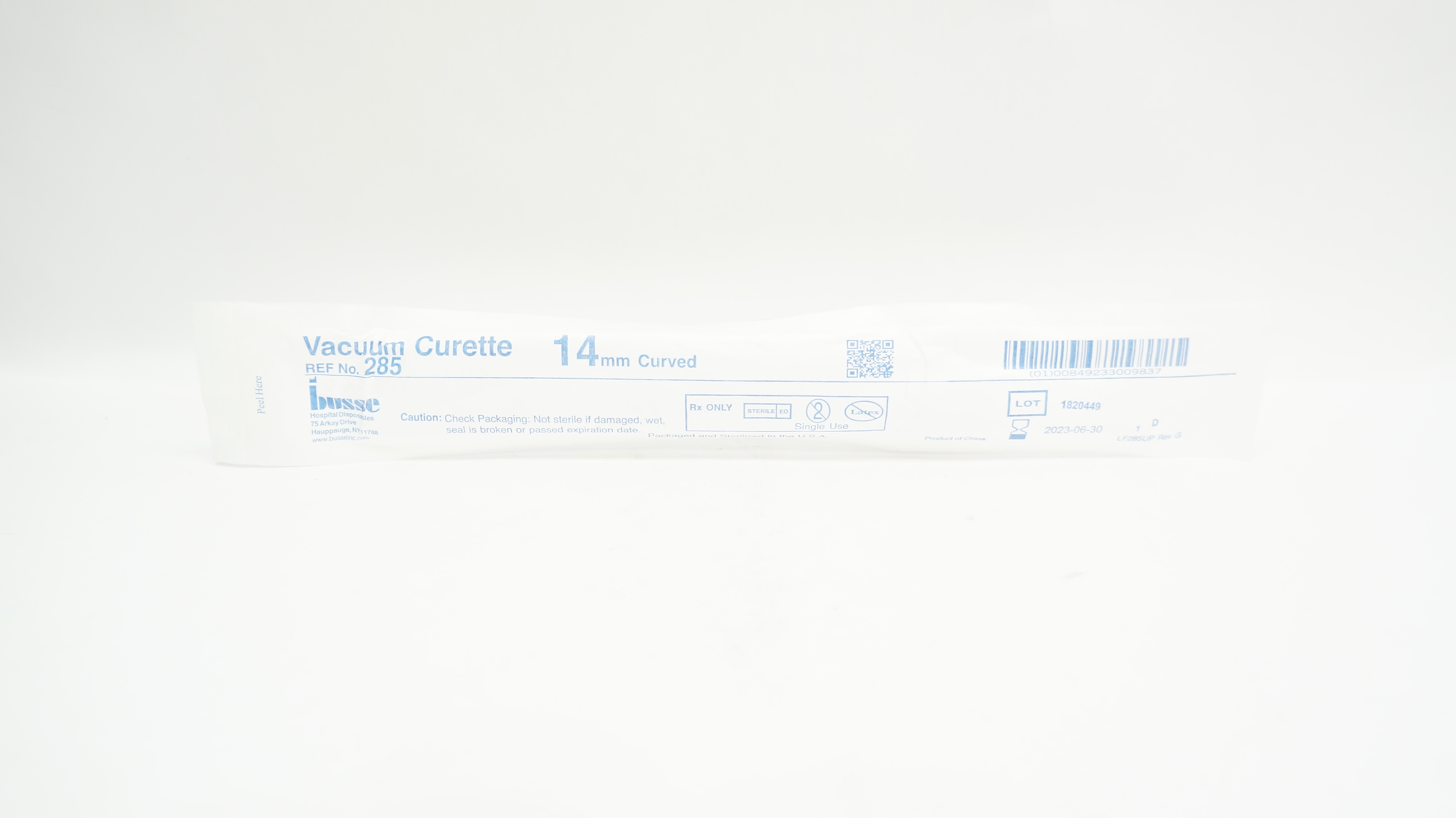 Busse 285 Vacuum Curette 14mm Curved (x)