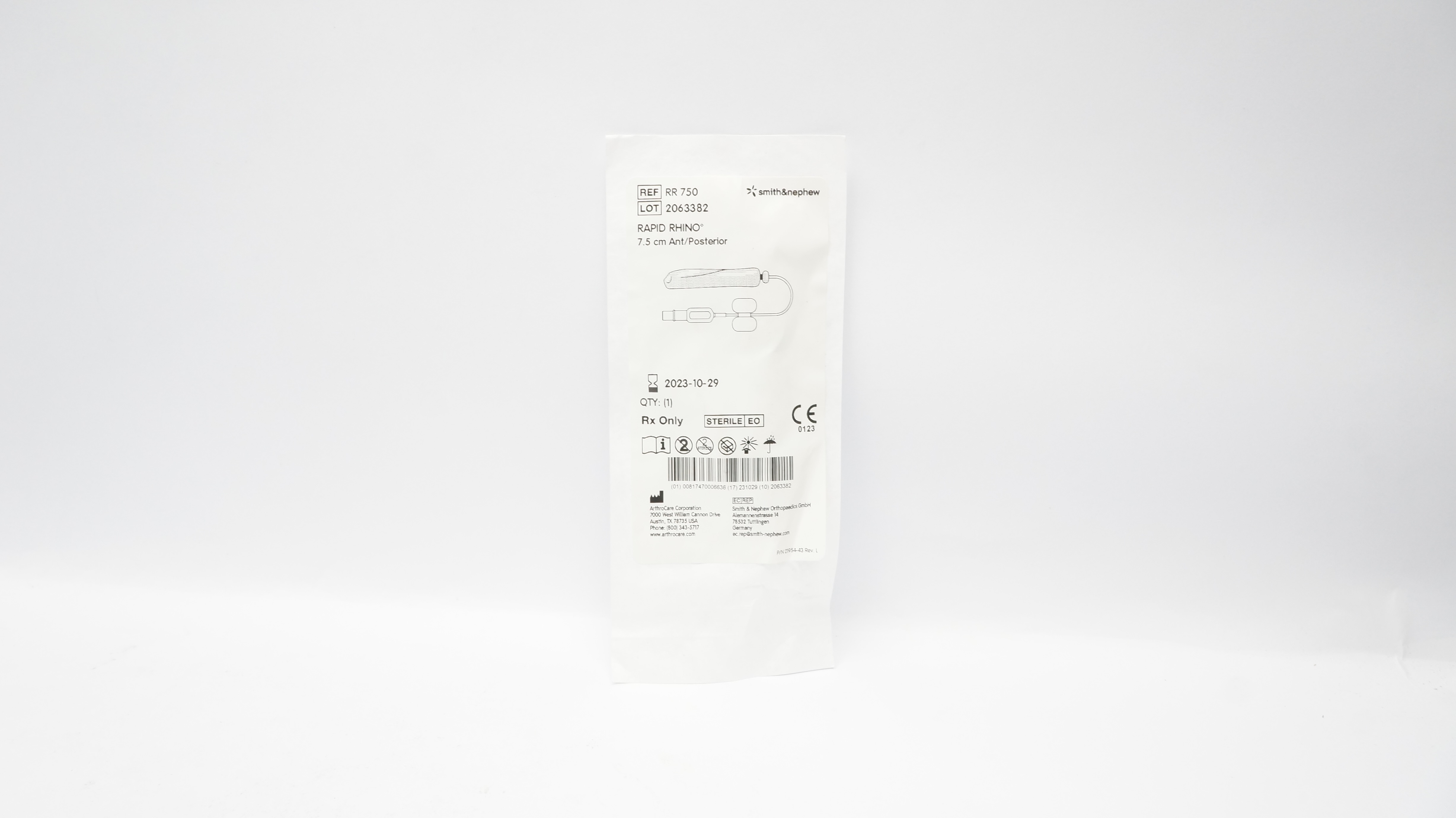 Smith&Nephew RR750 Rapid Rhino Ant/Posterior 7.5cm (x)