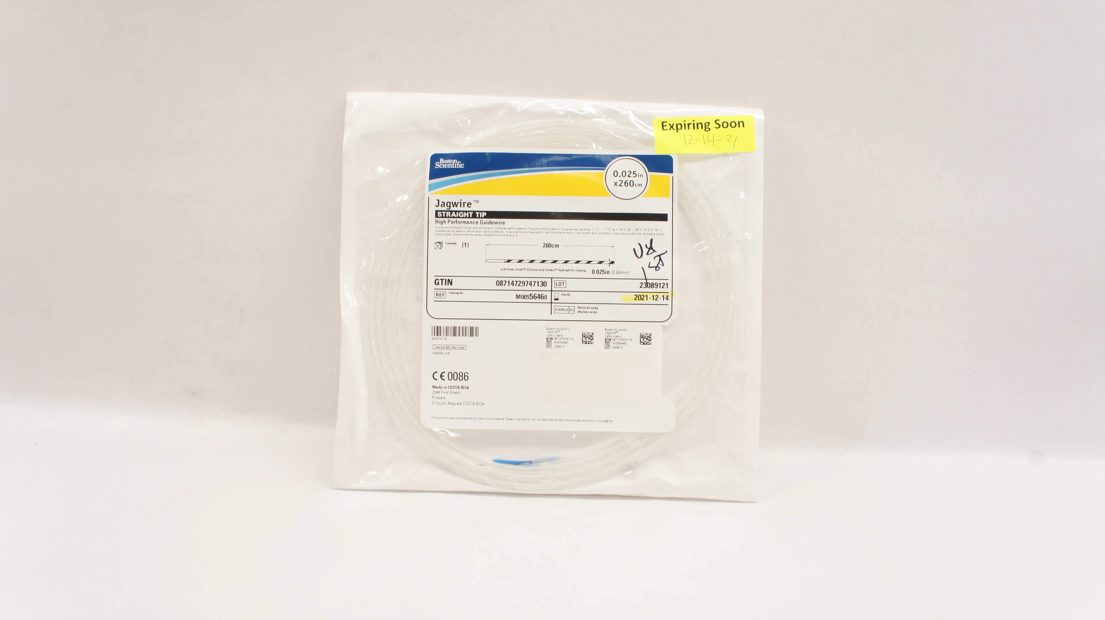 Boston Scientific M00556460 Jagwire High Performance Guidewire 0.025inx260cm (x)