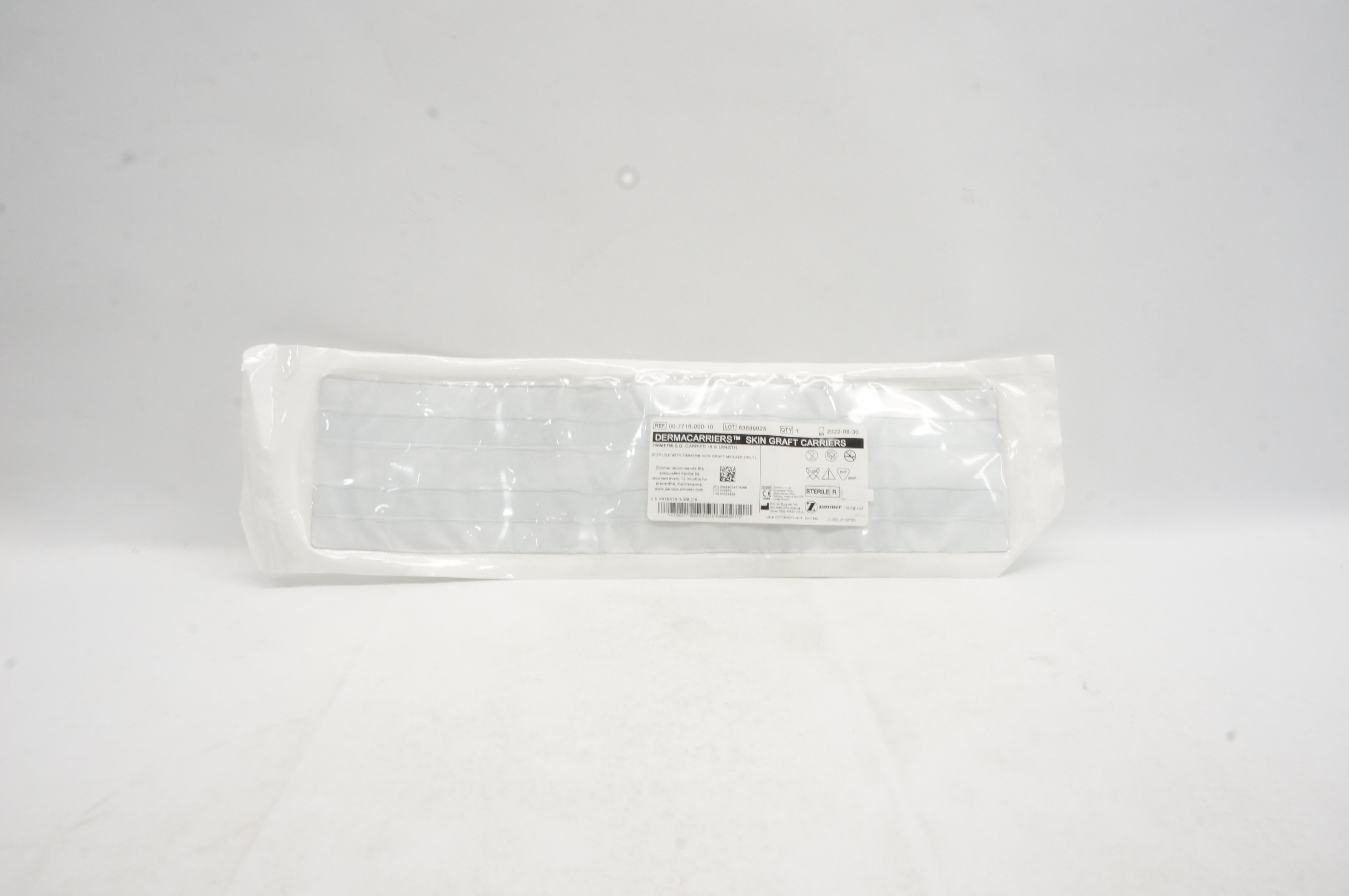 Zimmer 00-7716-000-10 DERMACARRIERS Skin Graft Carrier 16inch Length (x)