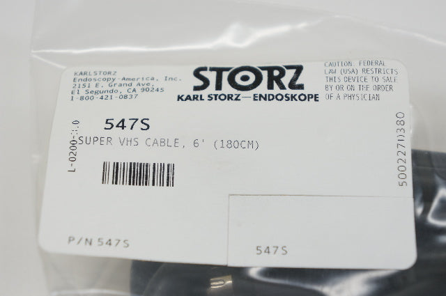 Karl Storz 547S Super VHS Cable, 6F.
