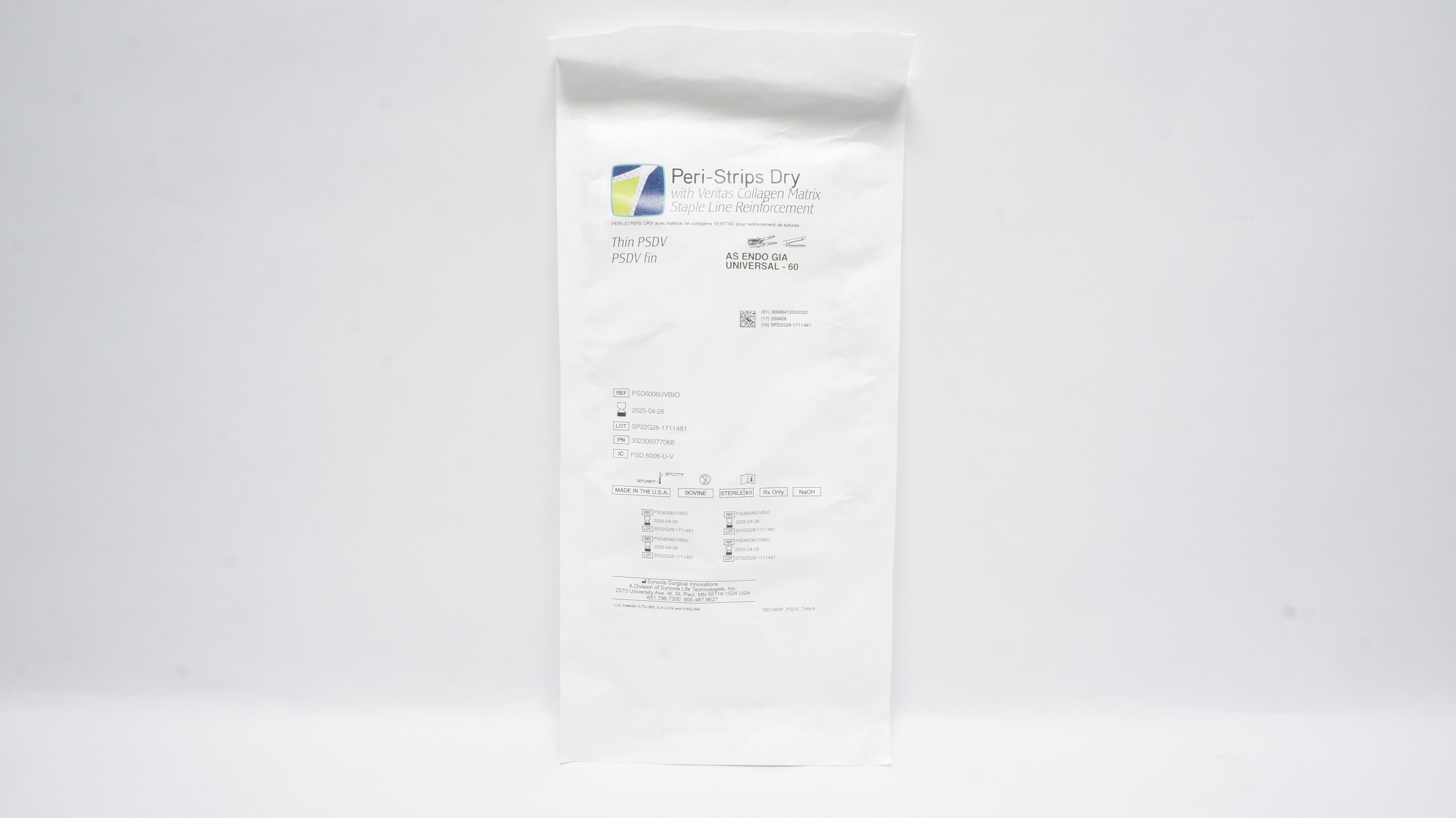 Synovis Surgical PSD6006UVBIO Peri-Strips Dry (x)